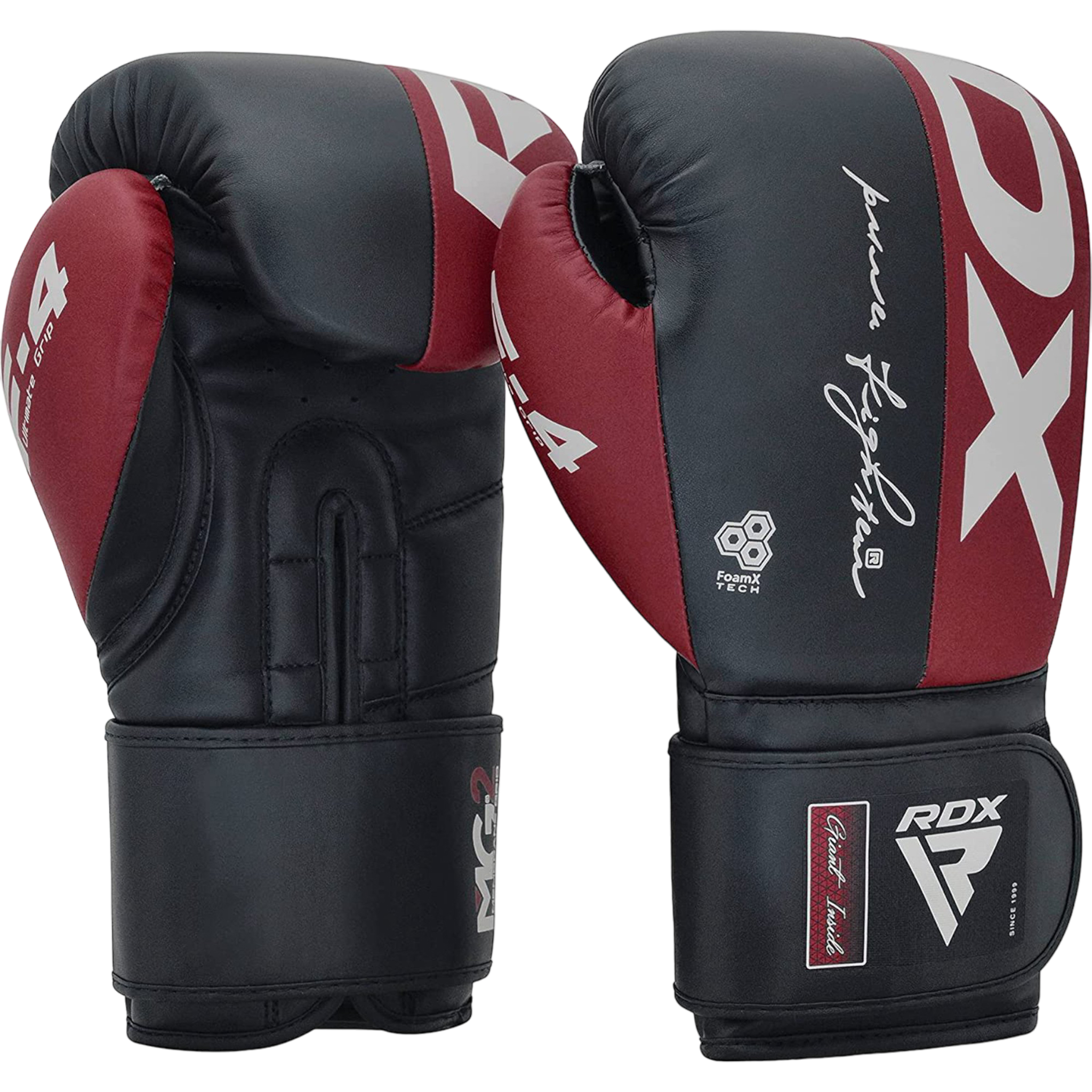 RDX F4 Boxing Sparring Gloves Hook Loop Maroon Blue