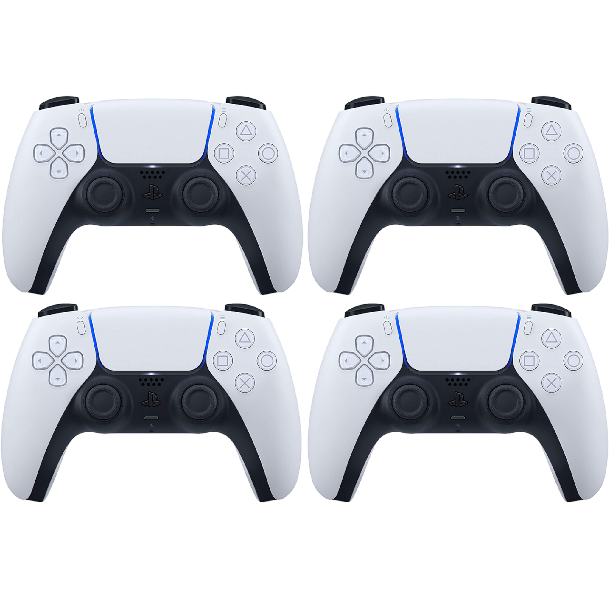 4 Pack Sony PlayStation 5 DualSense Wireless Controller - Glacier White - Pro-Distributing
