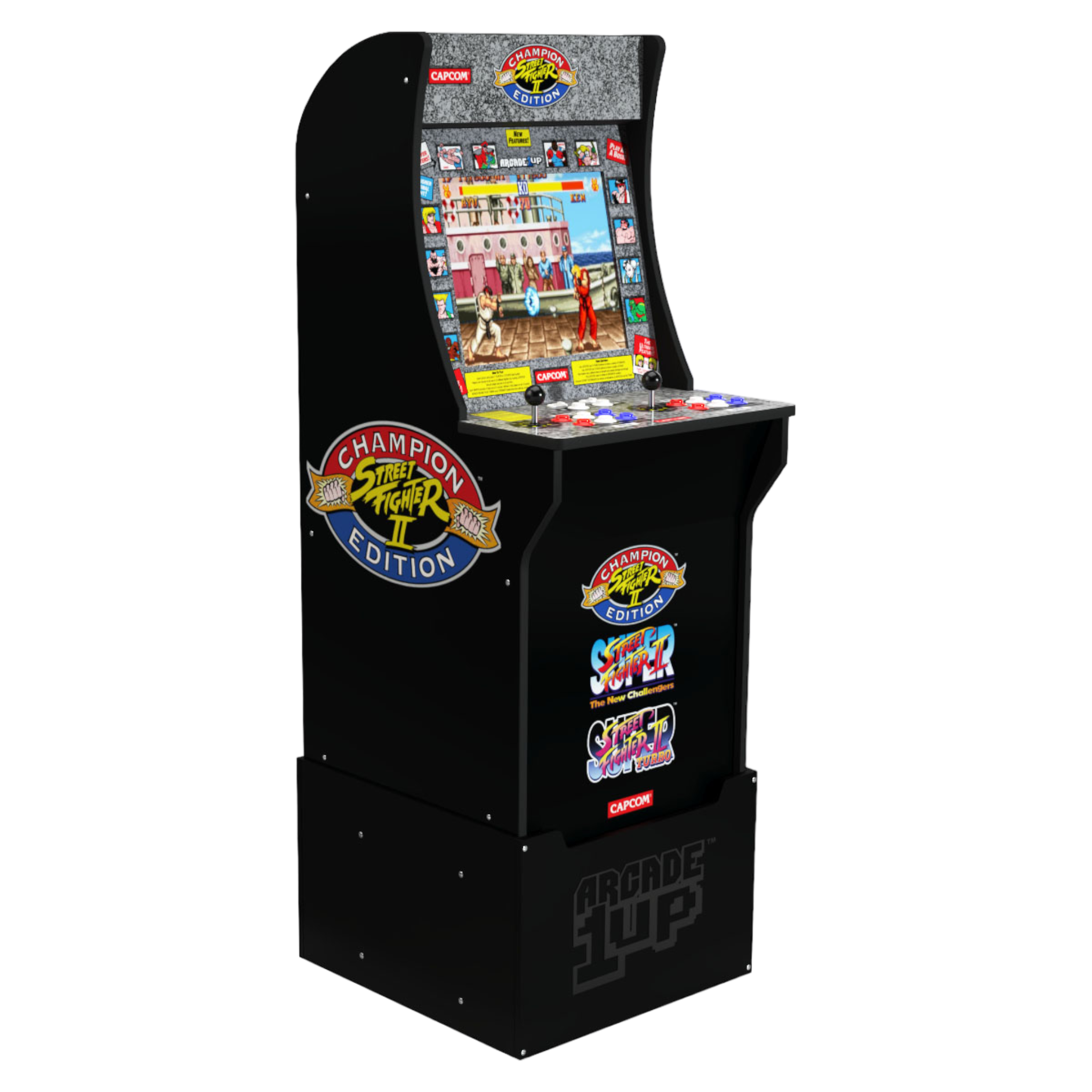 Arcade1Up Street Fighter 3 in 1 Home Retro Arcade Cabinet with Riser and 17-inch Screen - Pro-Distributing