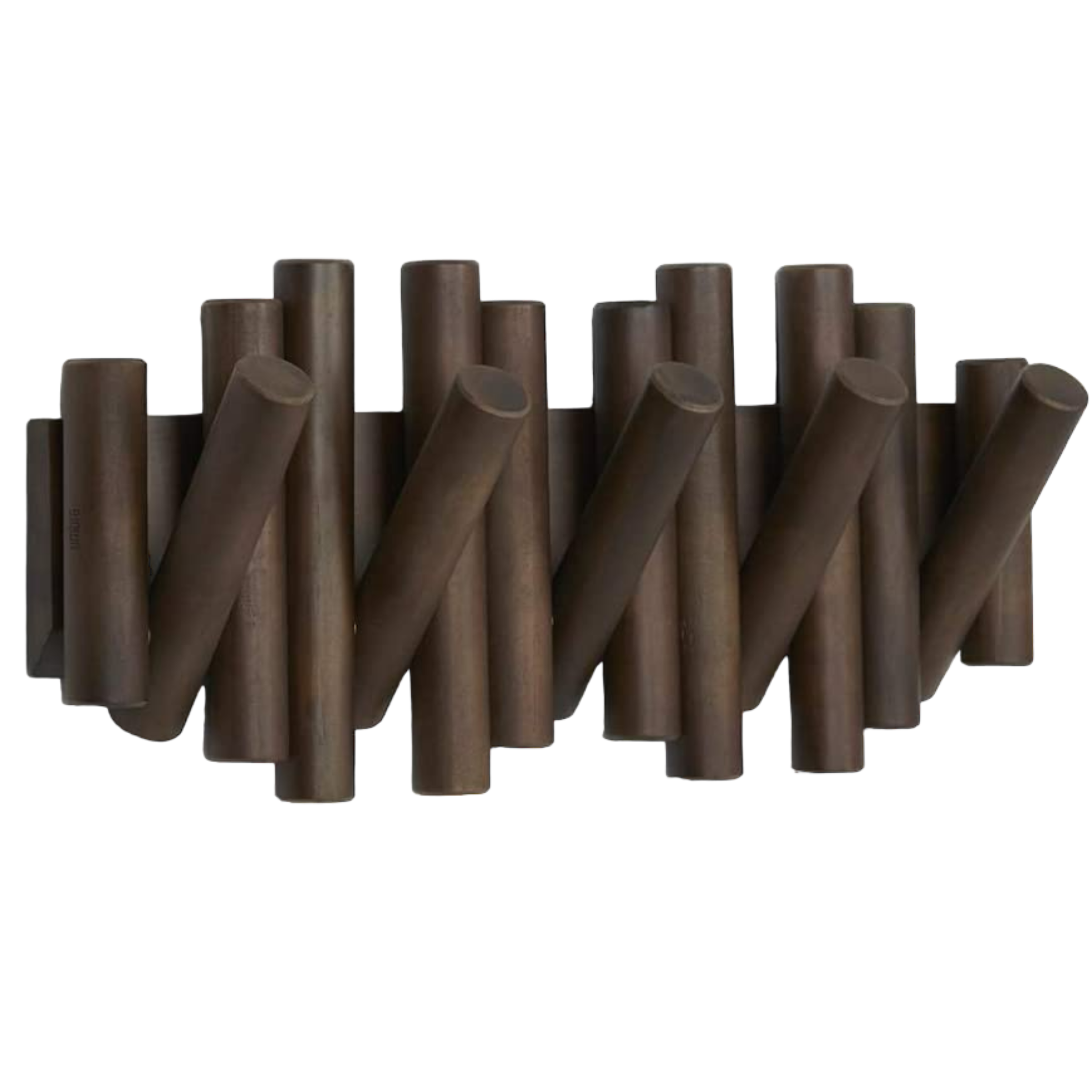 Umbra Picket Rail Hook Coat Rack - Aged Walnut - Pro-Distributing