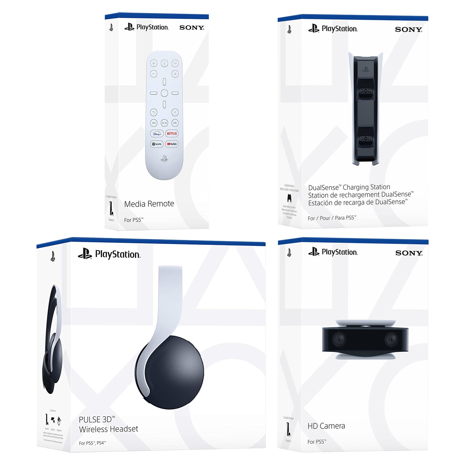 Sony PS5 Headset, Media Remote, Charging Station and Camera Playstation 5 Bundle - Pro-Distributing