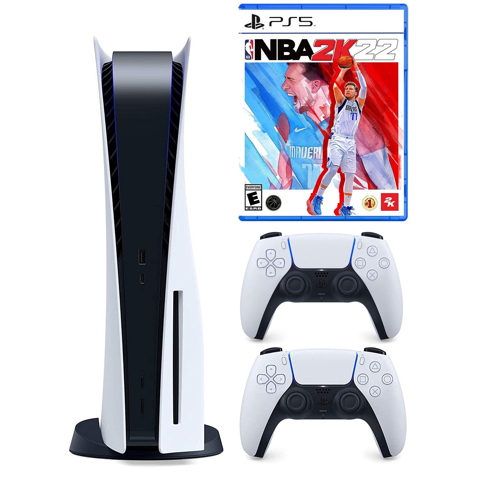 Sony Playstation 5 Disc Version with Extra Controller and NBA 2K22 Bundle - Pro-Distributing