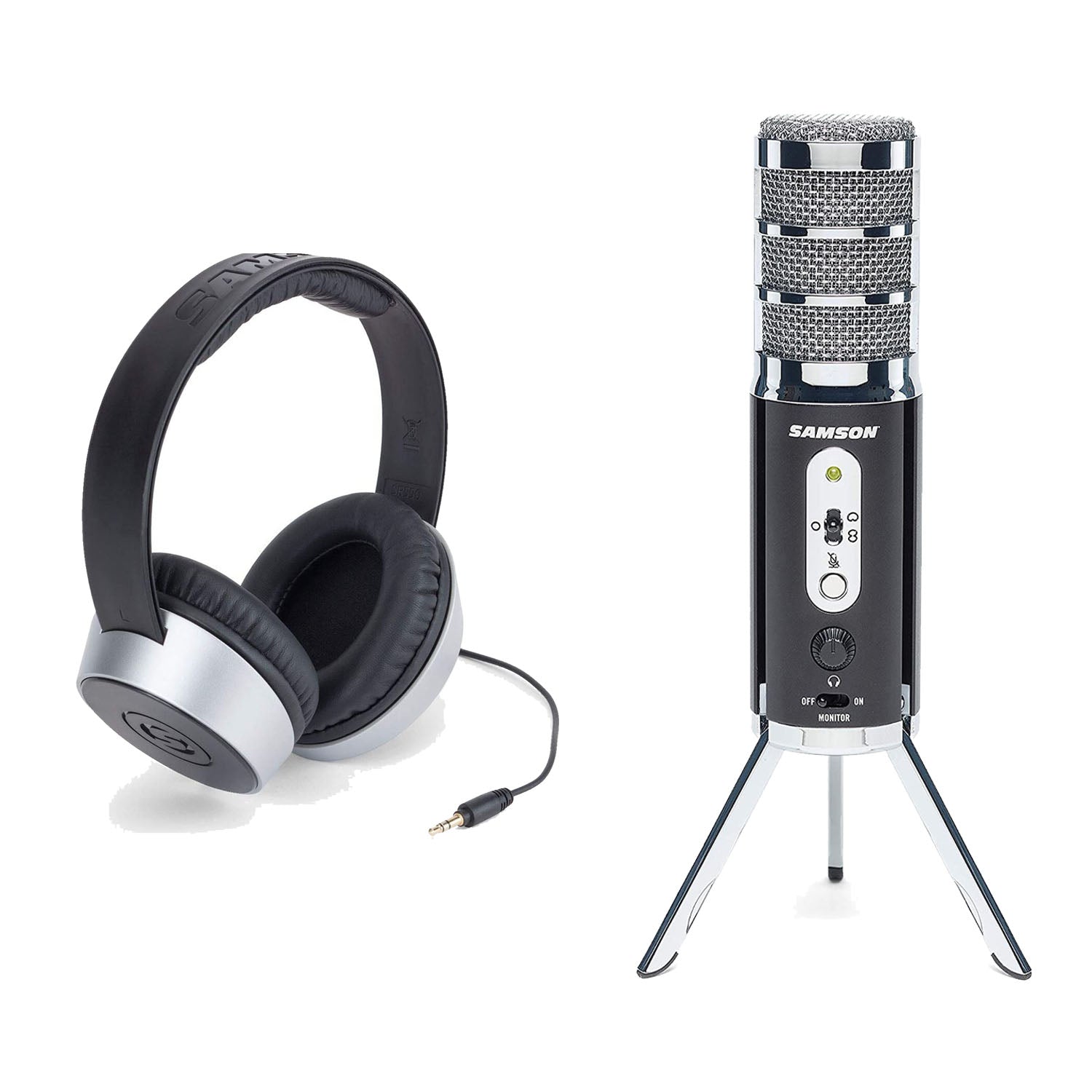 Samson Satellite Broadcast Microphone SR550 Closed Back Studio Headphones Bundle - Pro-Distributing