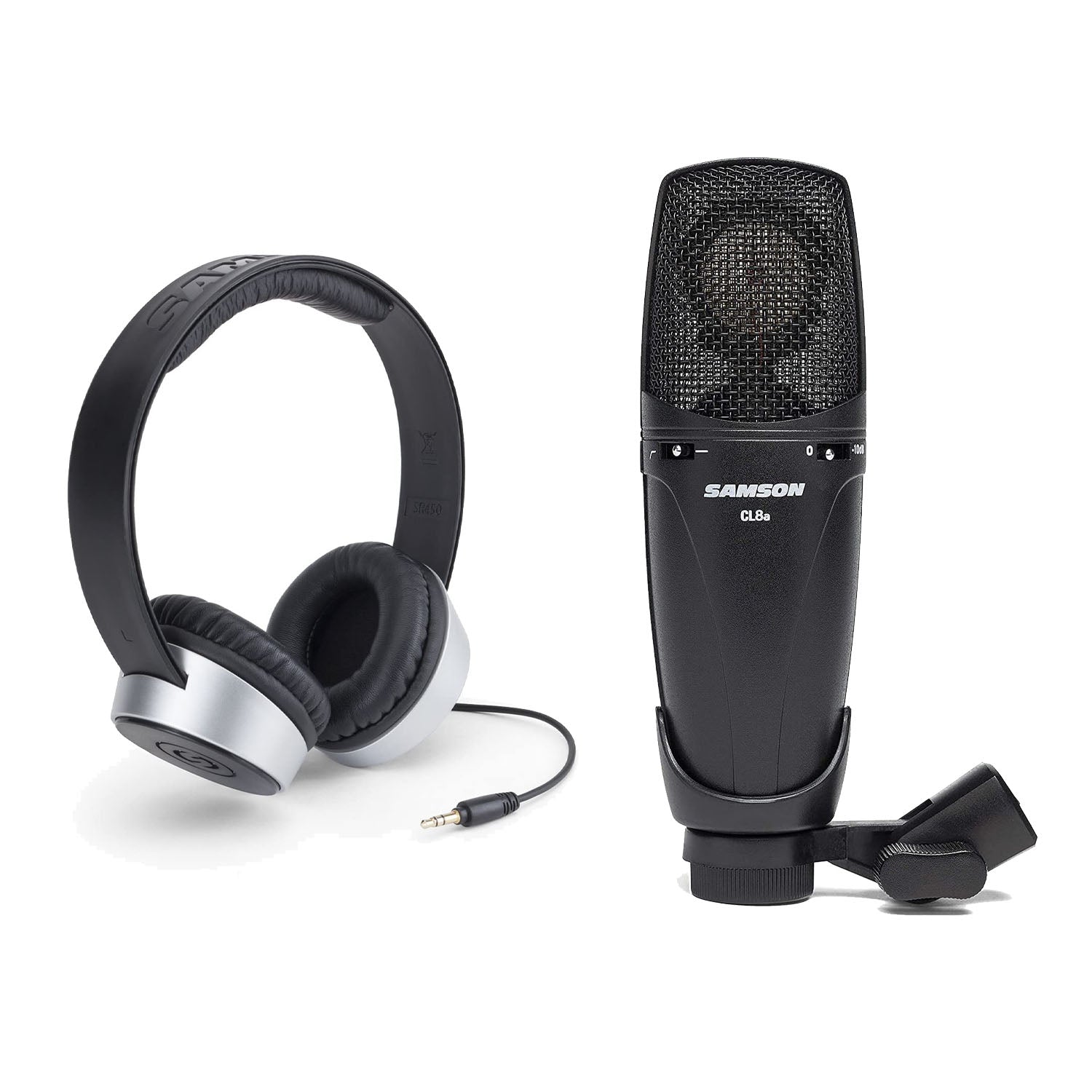Samson CL8A MultiPattern Microphone SR450 Closed Back Headphones