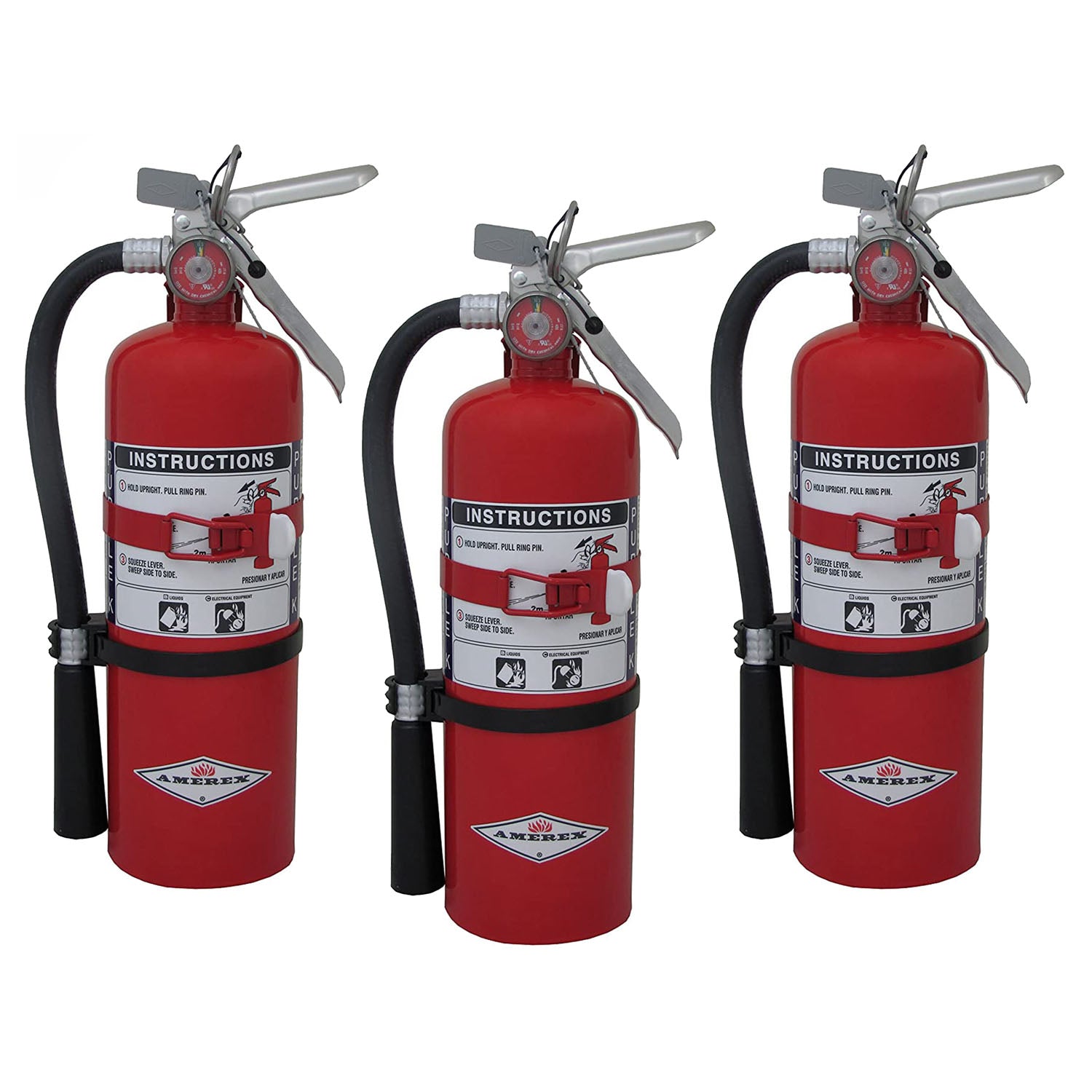 Amerex B479T, 5lb Purple K Chemical Class B C Fire Extinguisher - 3 Pack - Pro-Distributing