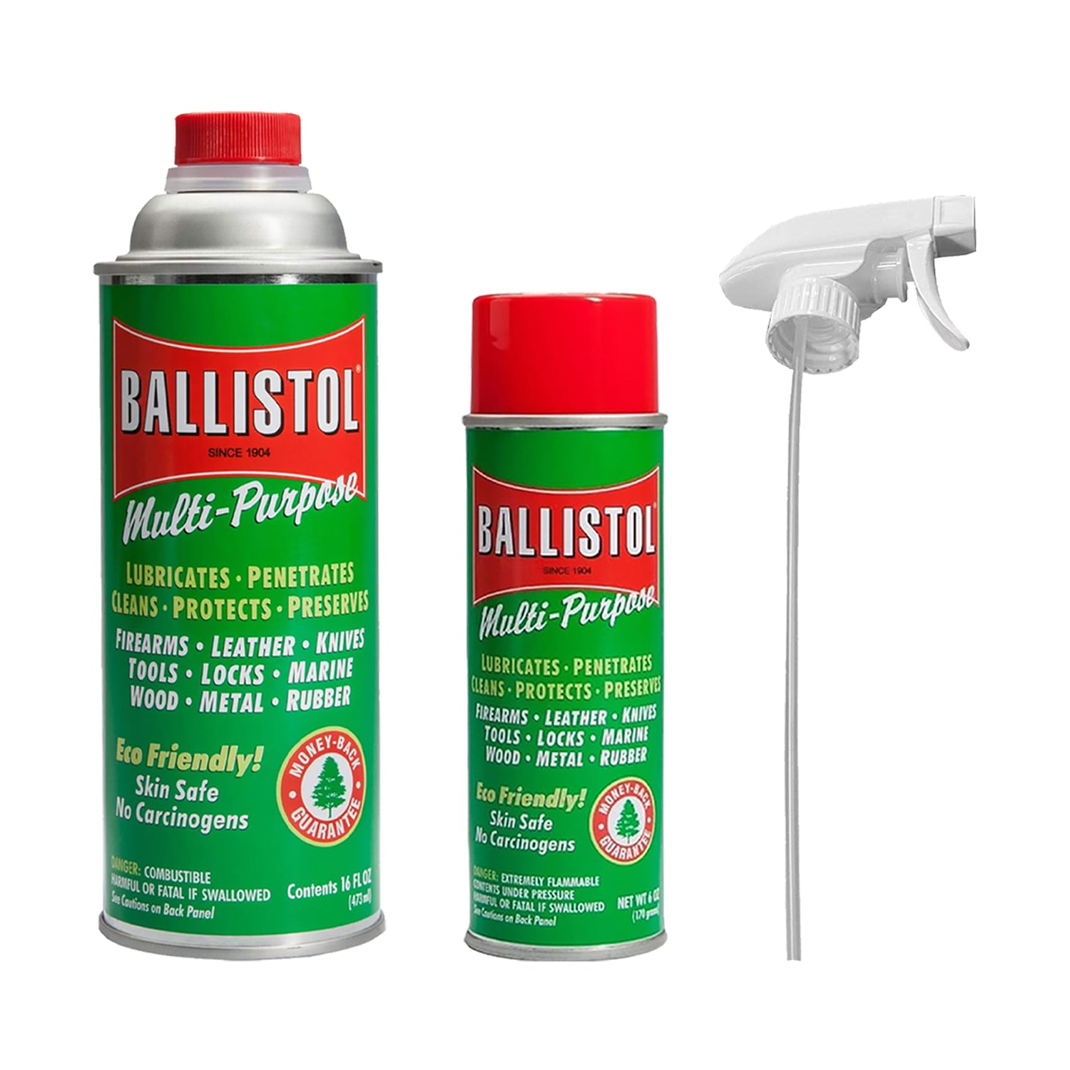 Ballistol 16 oz Multi-Purpose Oil Lubricant Cleaner Protectant and 6oz Aerosol Spray with Trigger Spray - Pro-Distributing