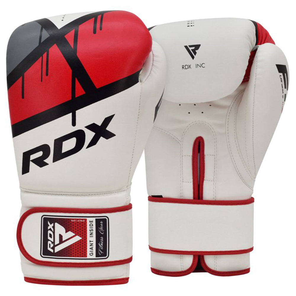 RDX F7 EGO MMA, BJJ, Muay Thai, Kickboxing, Training Boxing Gloves - RED - 12oz - Pro-Distributing