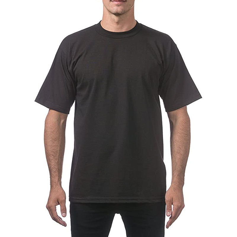 3 Pack Pro Club Men's Heavyweight Short Sleeve Tee - Black - Large - Pro-Distributing