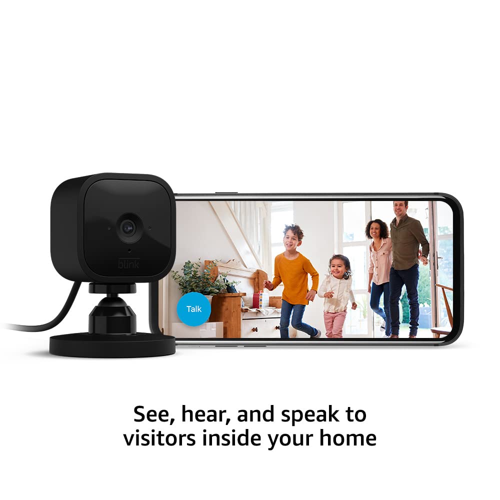 2 Pack Blink Mini Indoor 1080p Wi-Fi Security Camera with Motion Detection, Night Vision - Black - Pro-Distributing