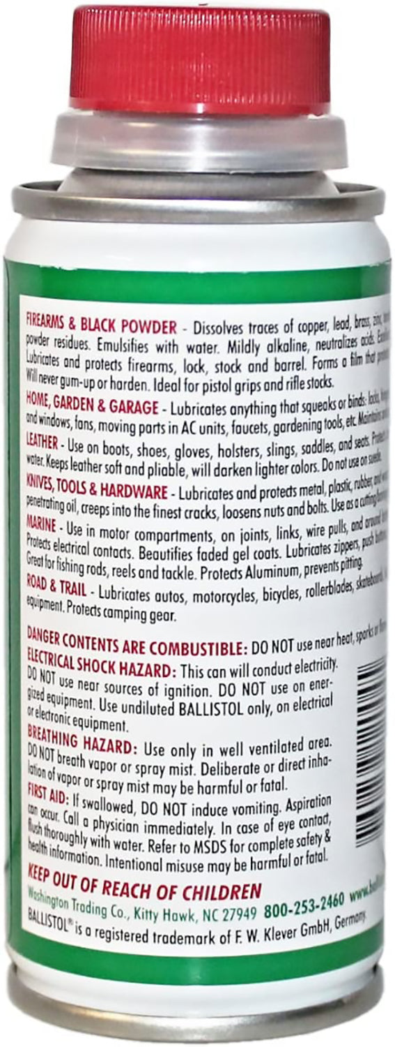 Ballistol Multi-Purpose Oil Lubricant Cleaner and Protectant for Wood, Metal, Rubber- 4oz - Pro-Distributing