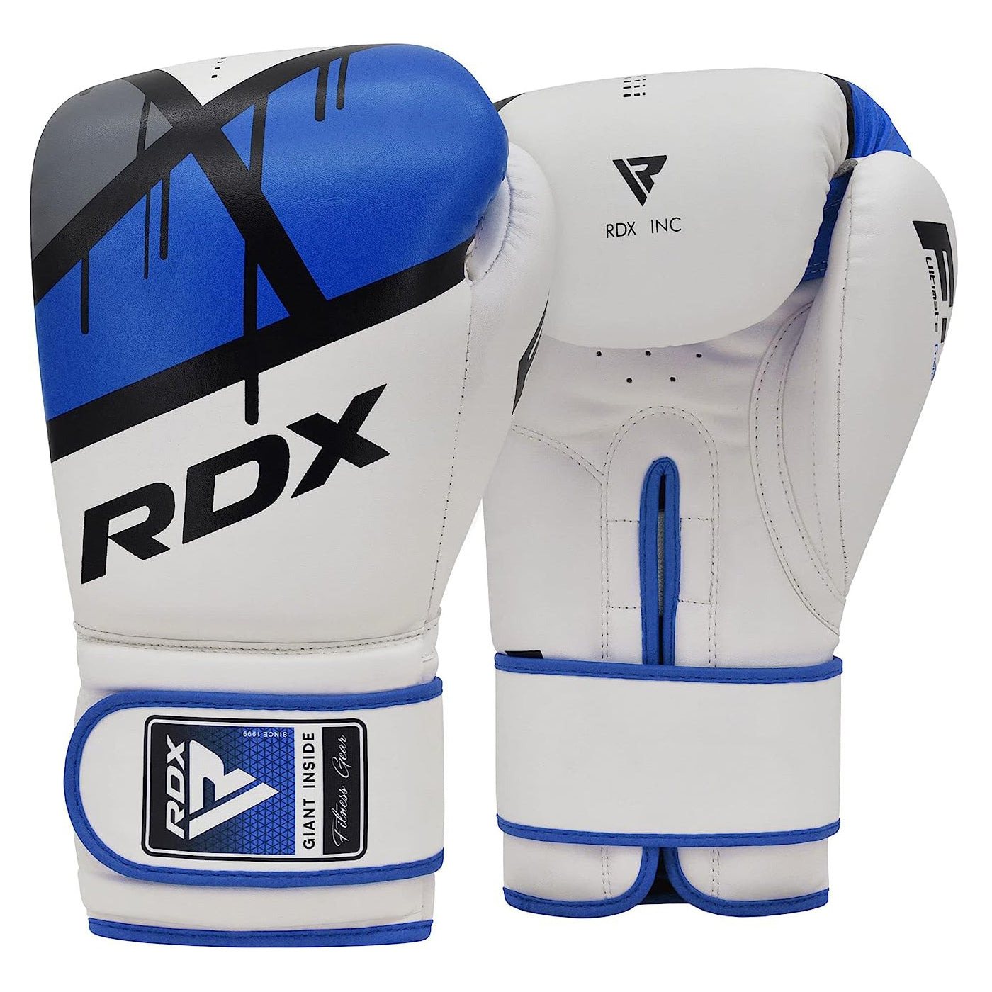 RDX F7 EGO MMA, BJJ, Muay Thai, Kickboxing, Training Boxing Gloves - BLUE - 14oz - Pro-Distributing