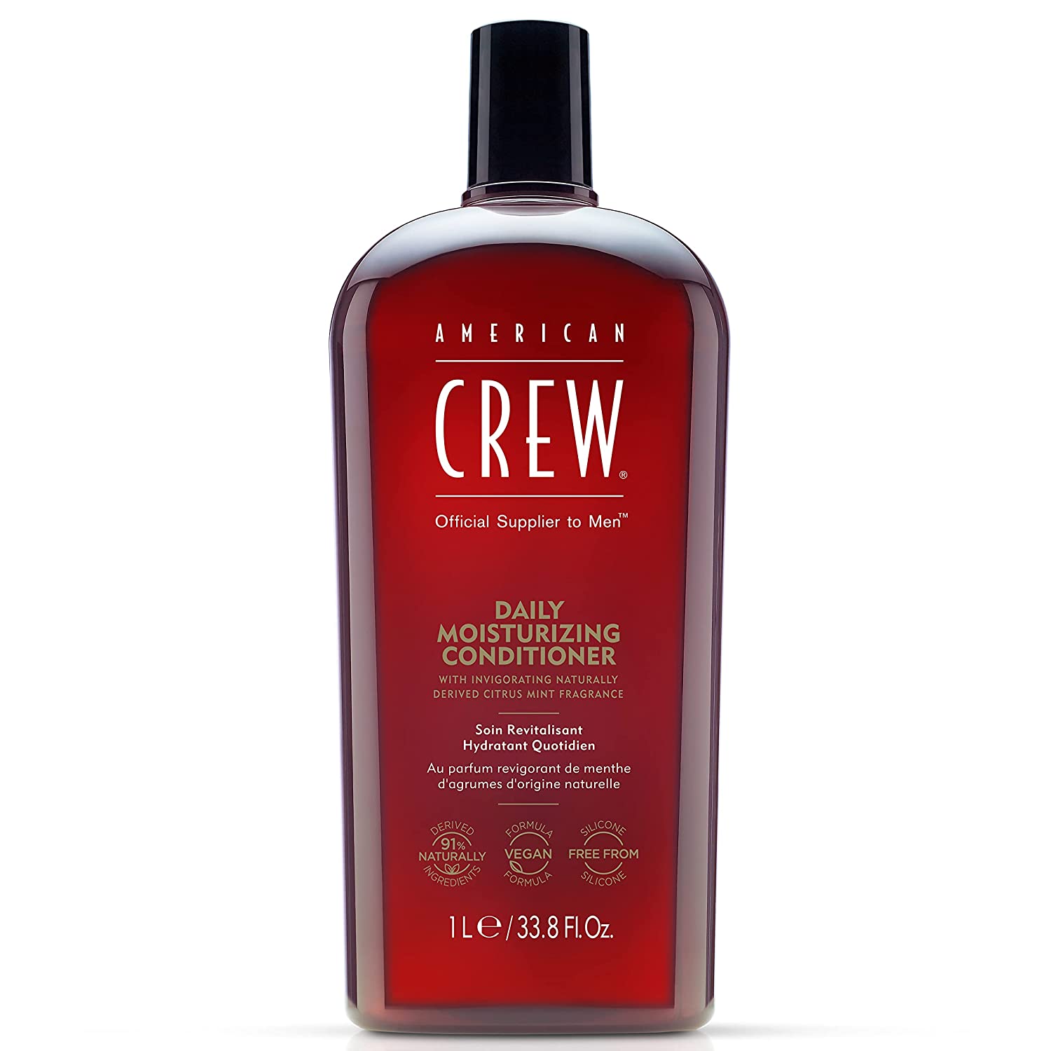 American Crew Conditioner for Men, Daily Moisturizer, Naturally Derived, Vegan Formula, Citrus Mint Fragrance, 33.8 Fl Oz - Pro-Distributing