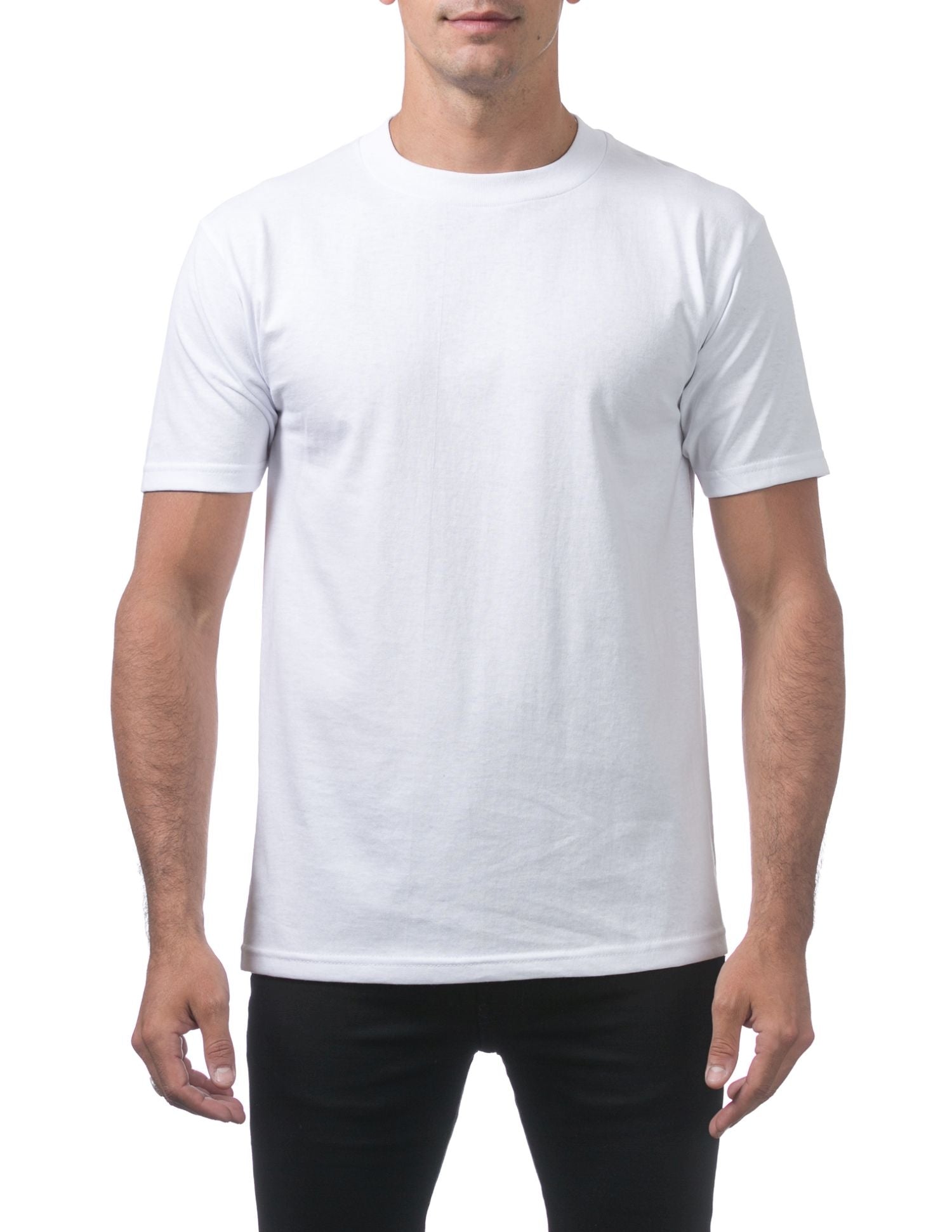 Pro Club Men's Comfort Cotton Short Sleeve T-Shirt - White - Large - Pro-Distributing