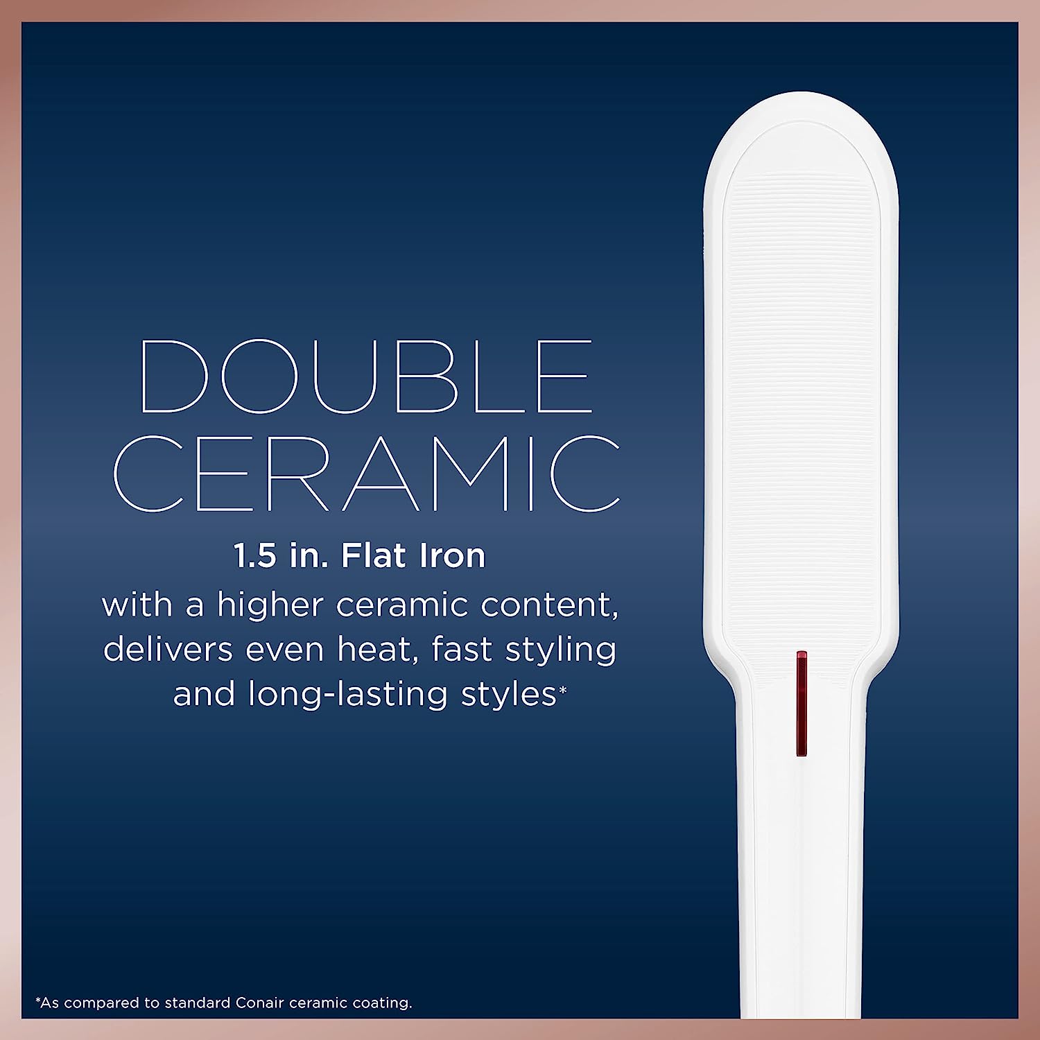 Conair Double Ceramic 1.5″ Flat Iron Hair Straightener - White - Pro-Distributing