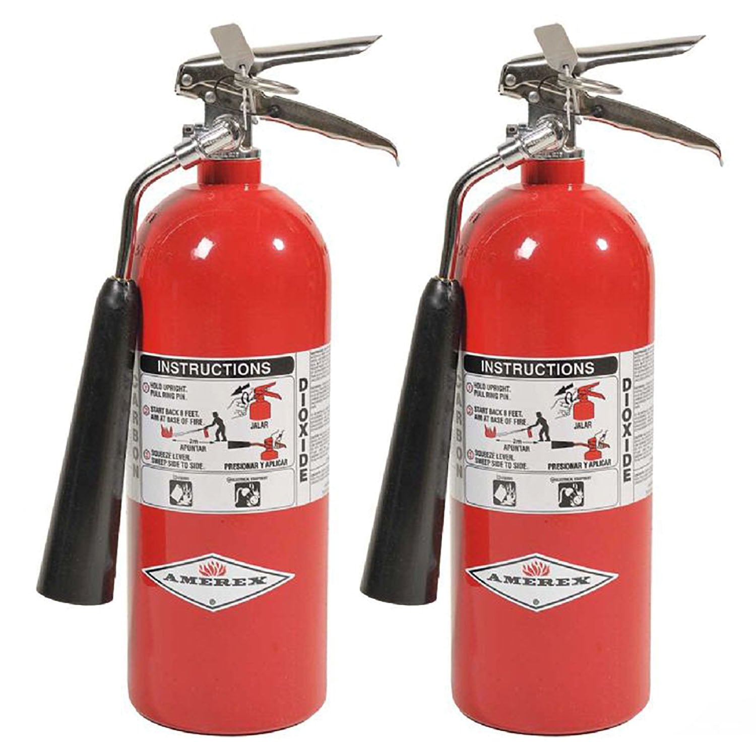 Amerex 322, 5lb Carbon Dioxide Class B C Fire Extinguisher - 2 Pack - Pro-Distributing