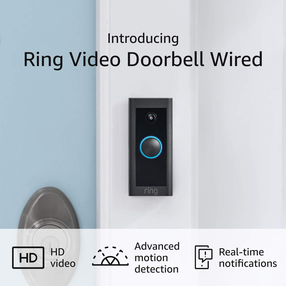 Ring Video Doorbell Wired with WiFi, Night Vision, Motion Detection 2021 Release - Pro-Distributing