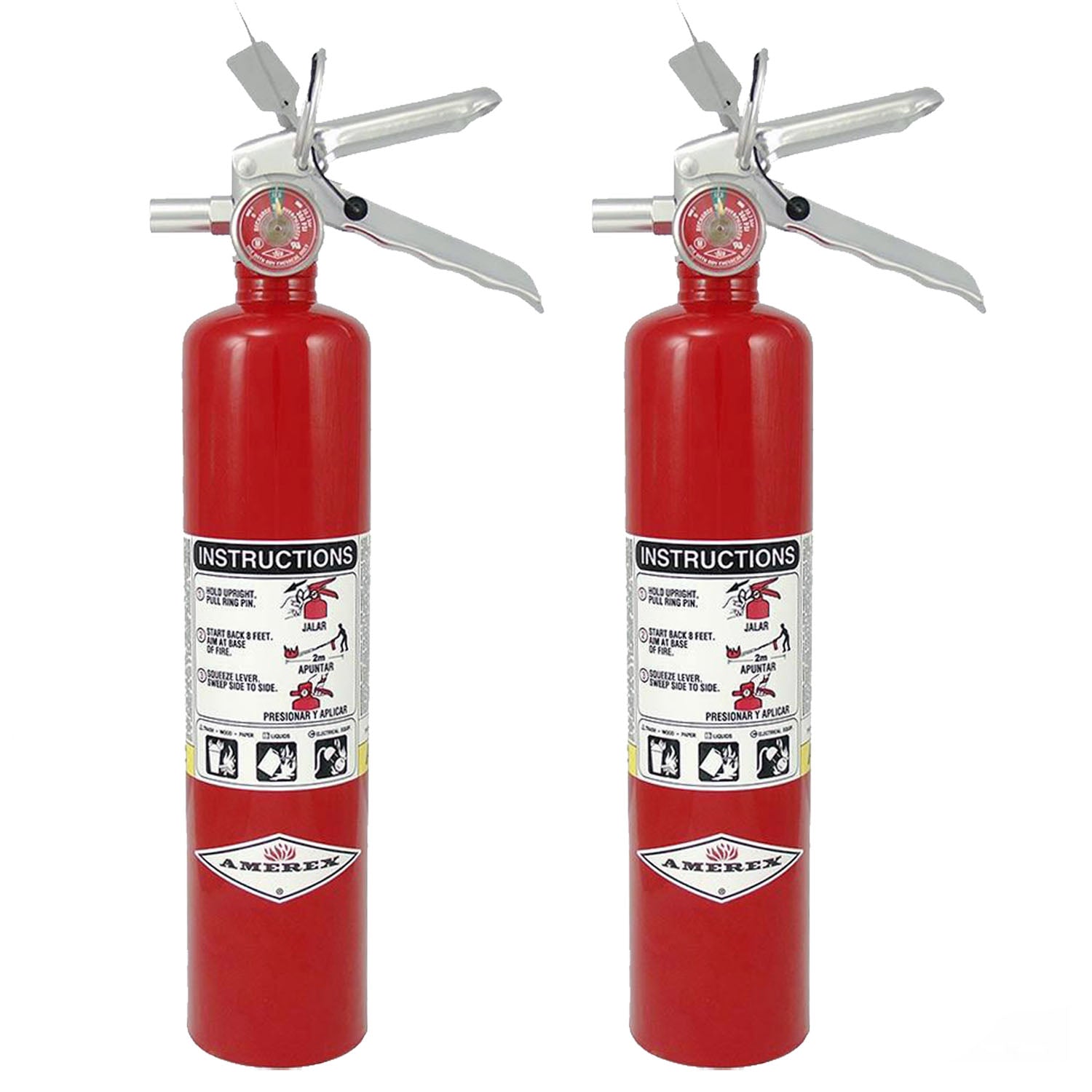 Amerex Dry Chemical Fire Extinguisher - B417T - 2.5 Pounds - 2 Pack - Pro-Distributing