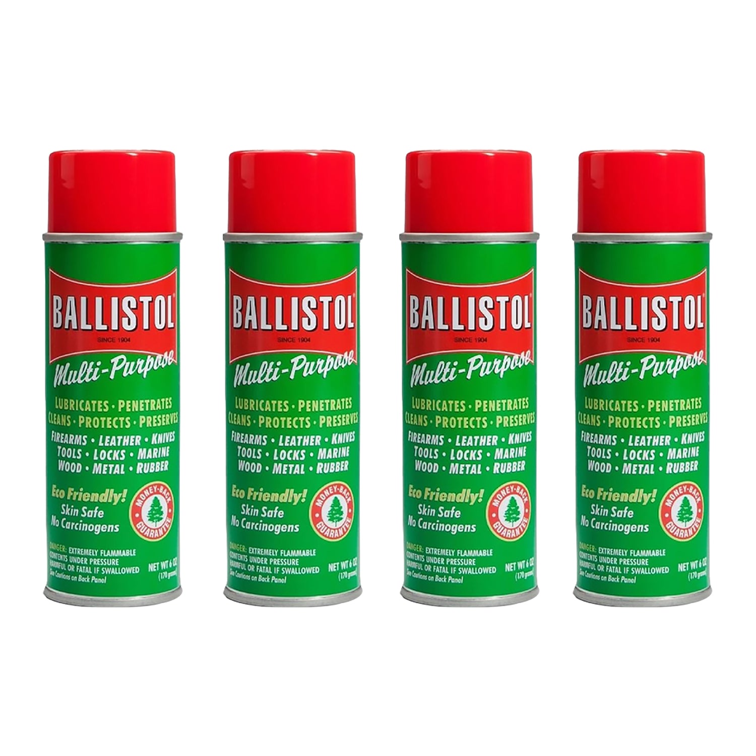 4-Pack Ballistol 6 oz Multi-Purpose Oil Lubricant Cleaner and Protectant for Wood, Metal, Rubber - Pro-Distributing