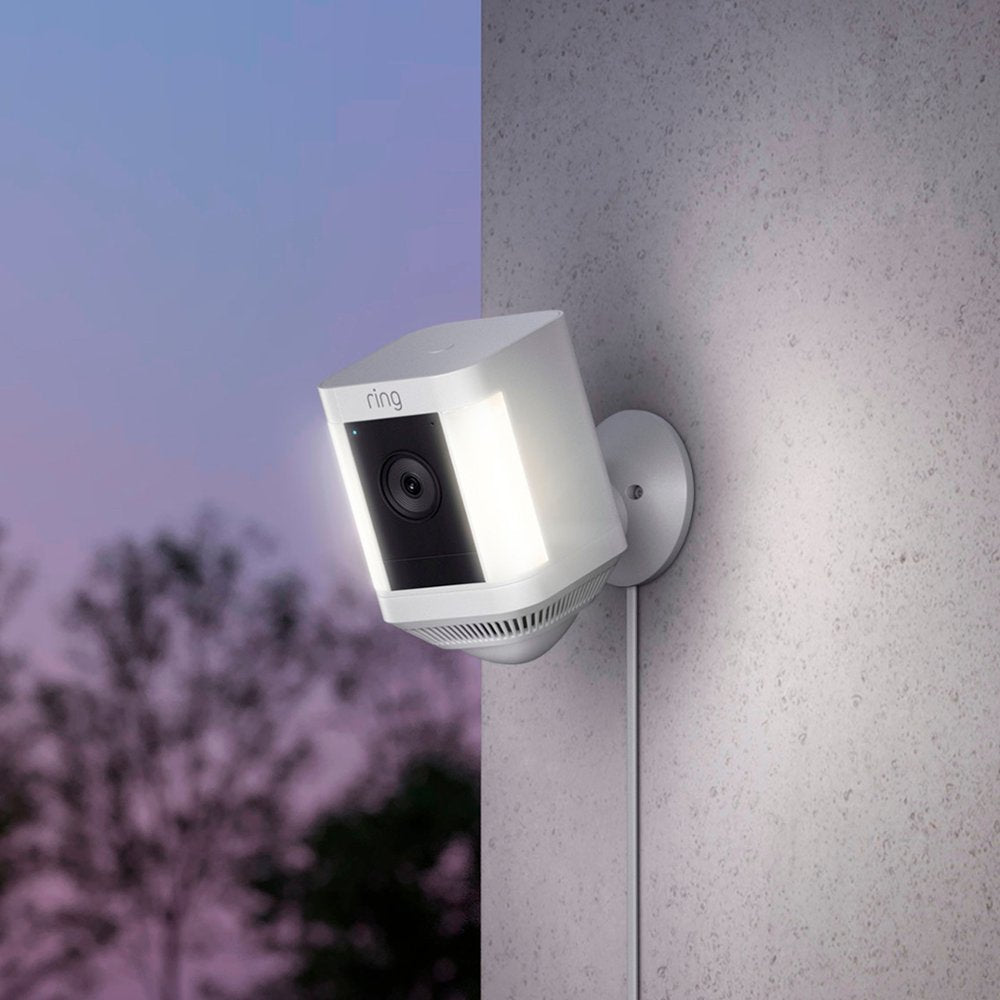 Ring Spotlight Cam Plus Outdoor/Indoor 1080p Wired Security Camera - White - Pro-Distributing