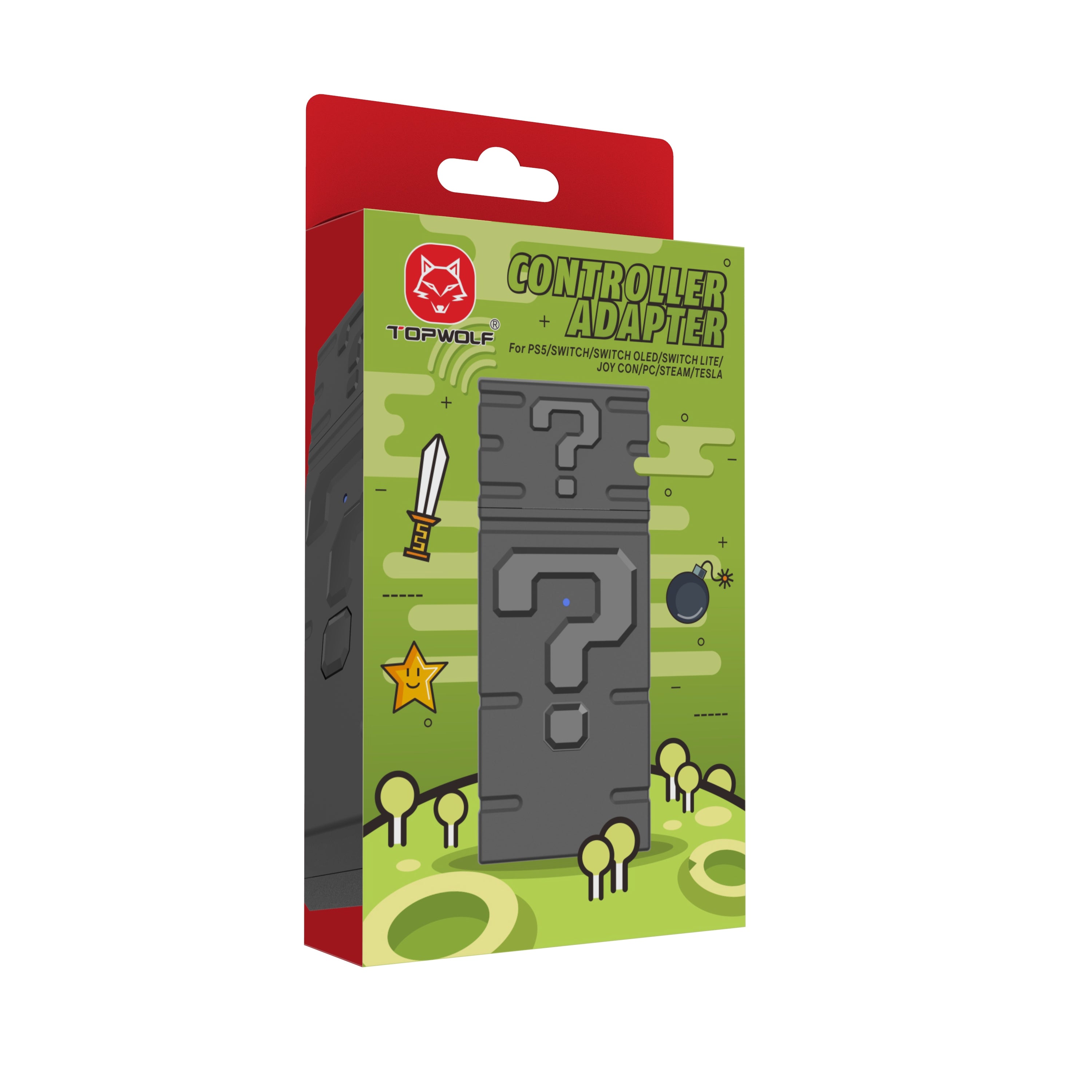 Honson Wireless USB Bluetooth Controller Adapter for Nintendo Switch OLED, Switch LITE, PS5, PS4, Xbox One, PC, STEAM - Pro-Distributing