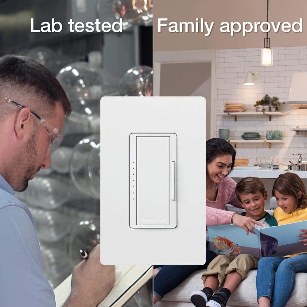 5 Pack Lutron MACL-153M-WH White Maestro C.L Dimmer Switch for Dimmable LED, Halogen & Incandescent Bulbs, Single-Pole or Multi-Location - Pro-Distributing