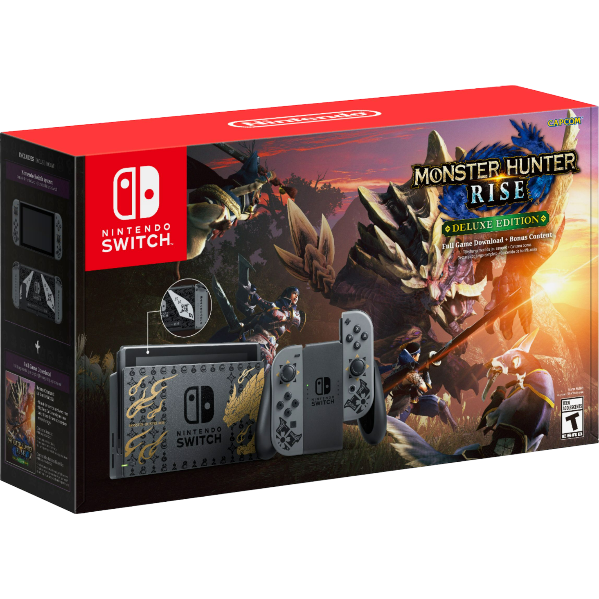 Nintendo Switch MONSTER HUNTER RISE Deluxe Edition System - Gray - Pro-Distributing