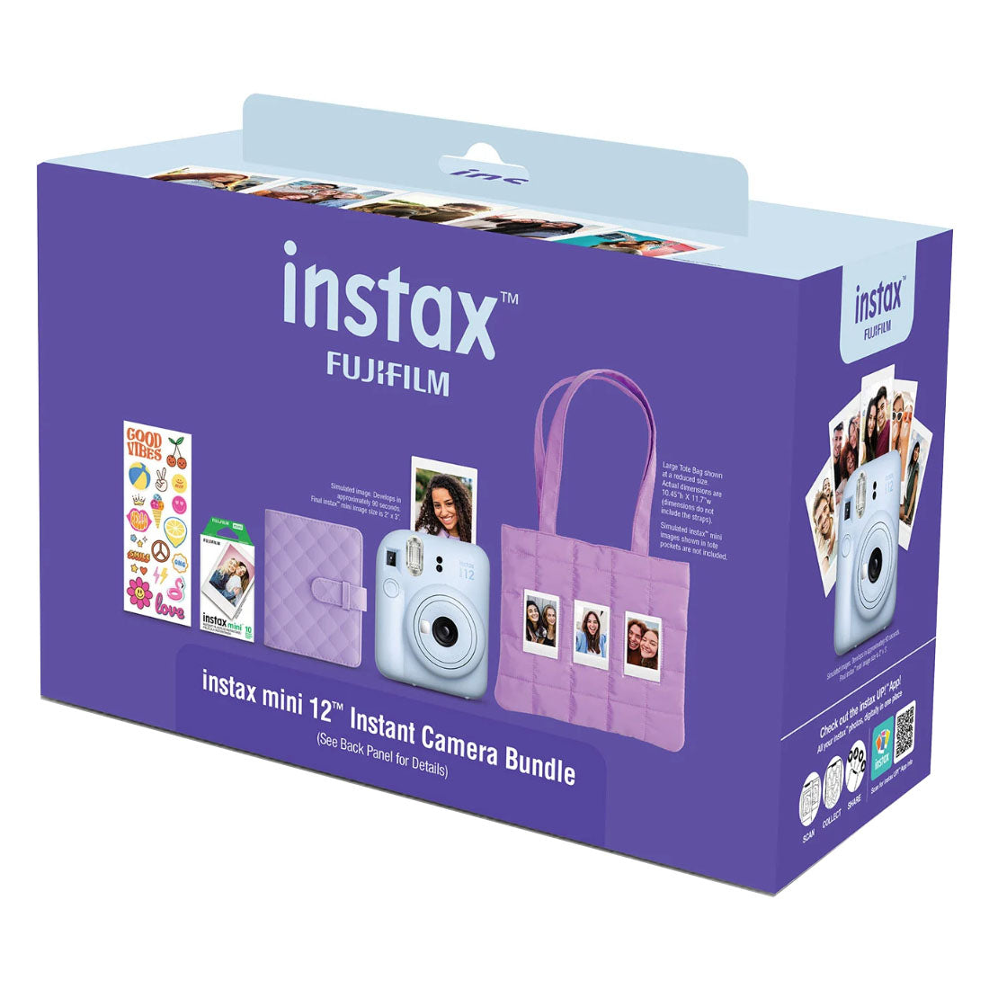 FUJIFILM INSTAX MINI 12 Instant Film Camera Bundle - Pastel Blue