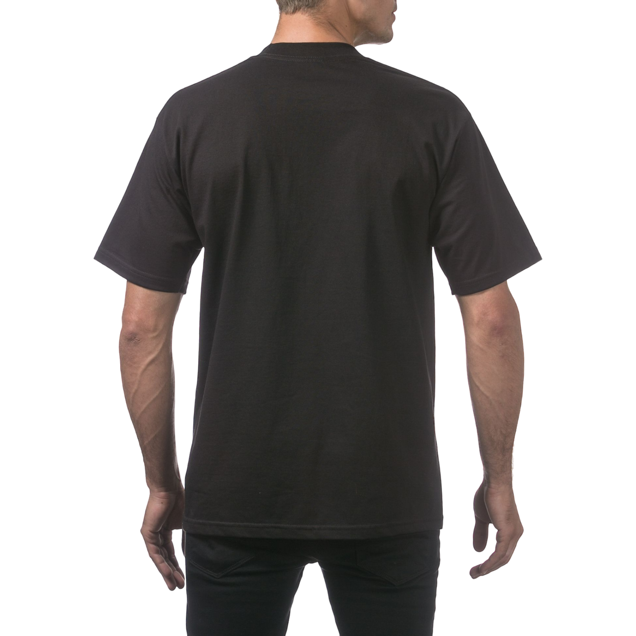 Pro Club Men's Comfort Cotton Short Sleeve T-Shirt - Black - Small - Pro-Distributing