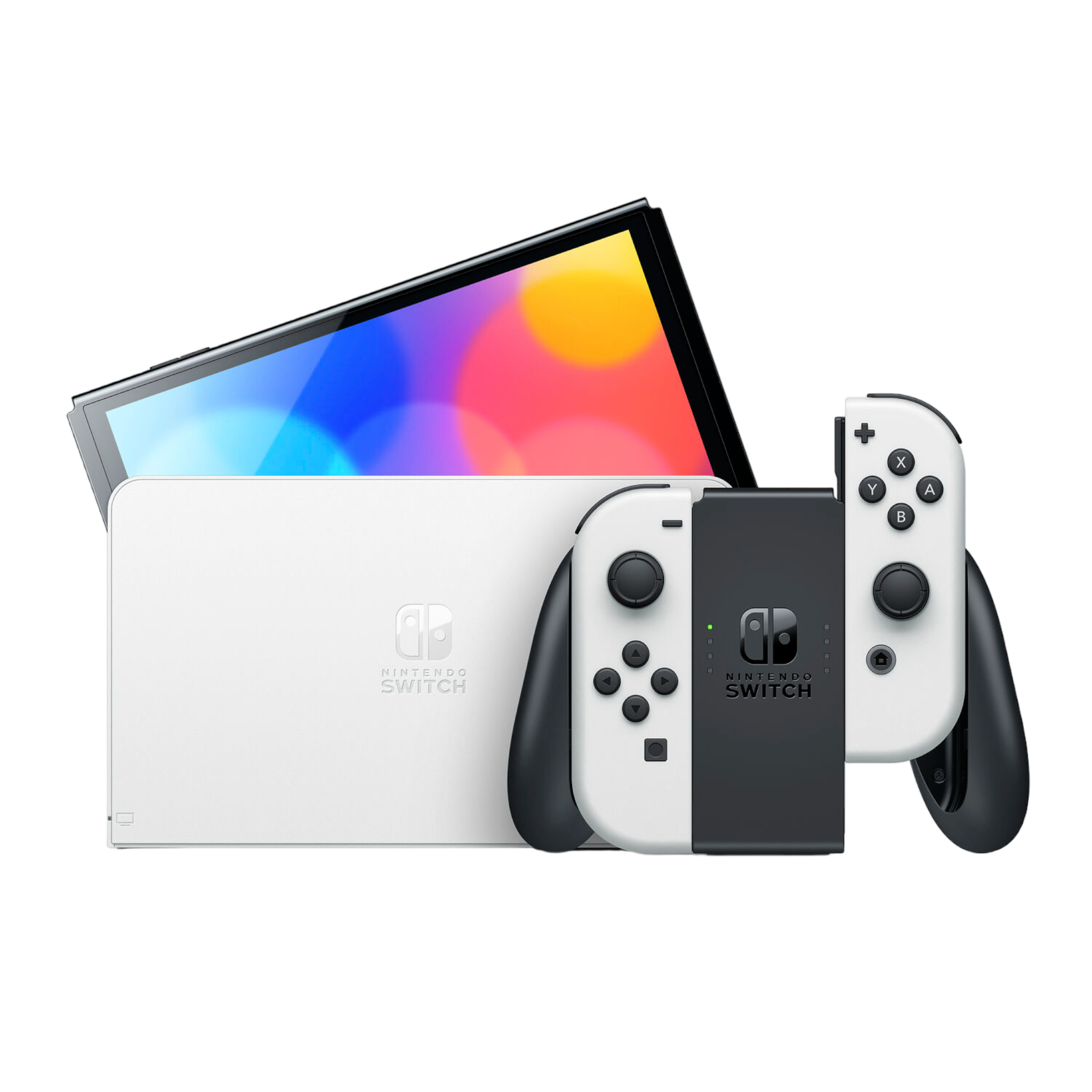 Nintendo Switch 64GB OLED Console White Joy-Con Bundle with Splatoon 3 and PRO-DISTRIBUTING Cleaning Cloth - Pro-Distributing