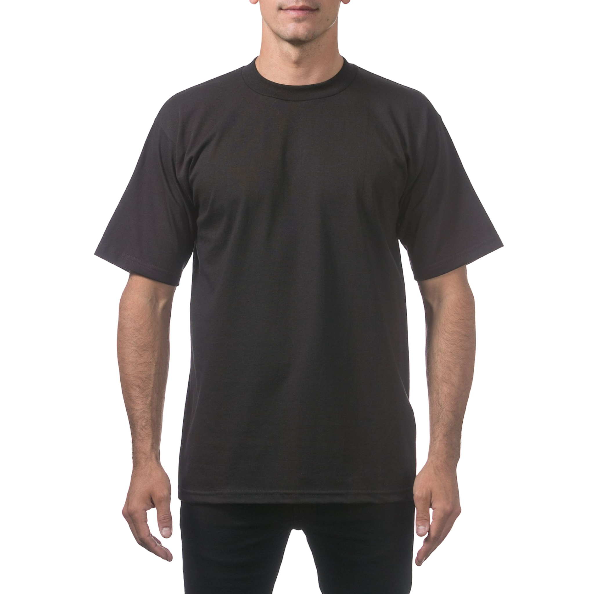 3 Pack Pro Club Men's Heavyweight Short Sleeve Tee - Black - Medium - Pro-Distributing