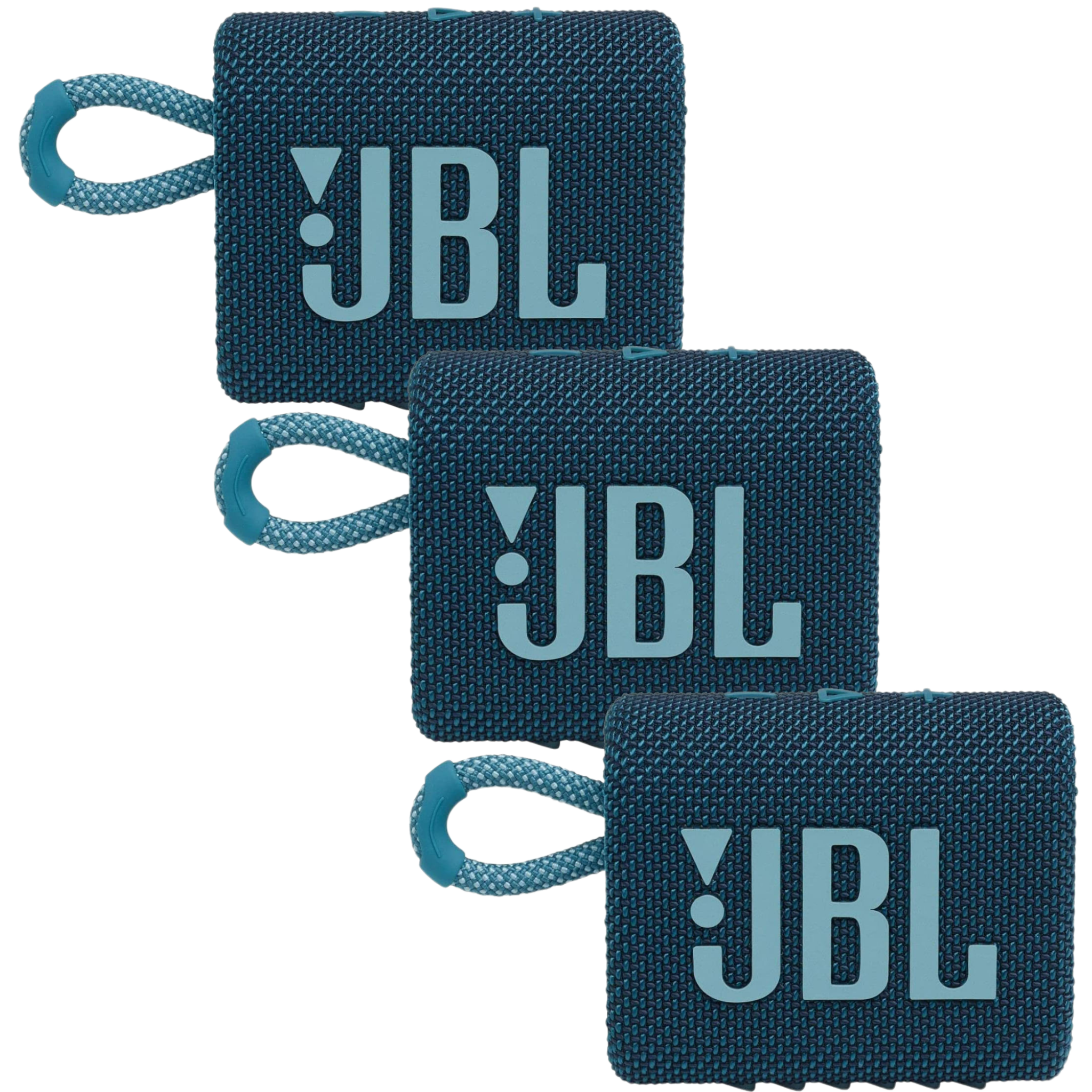 3 Pack JBL Go 3 Portable Bluetooth Speaker - Blue - Pro-Distributing