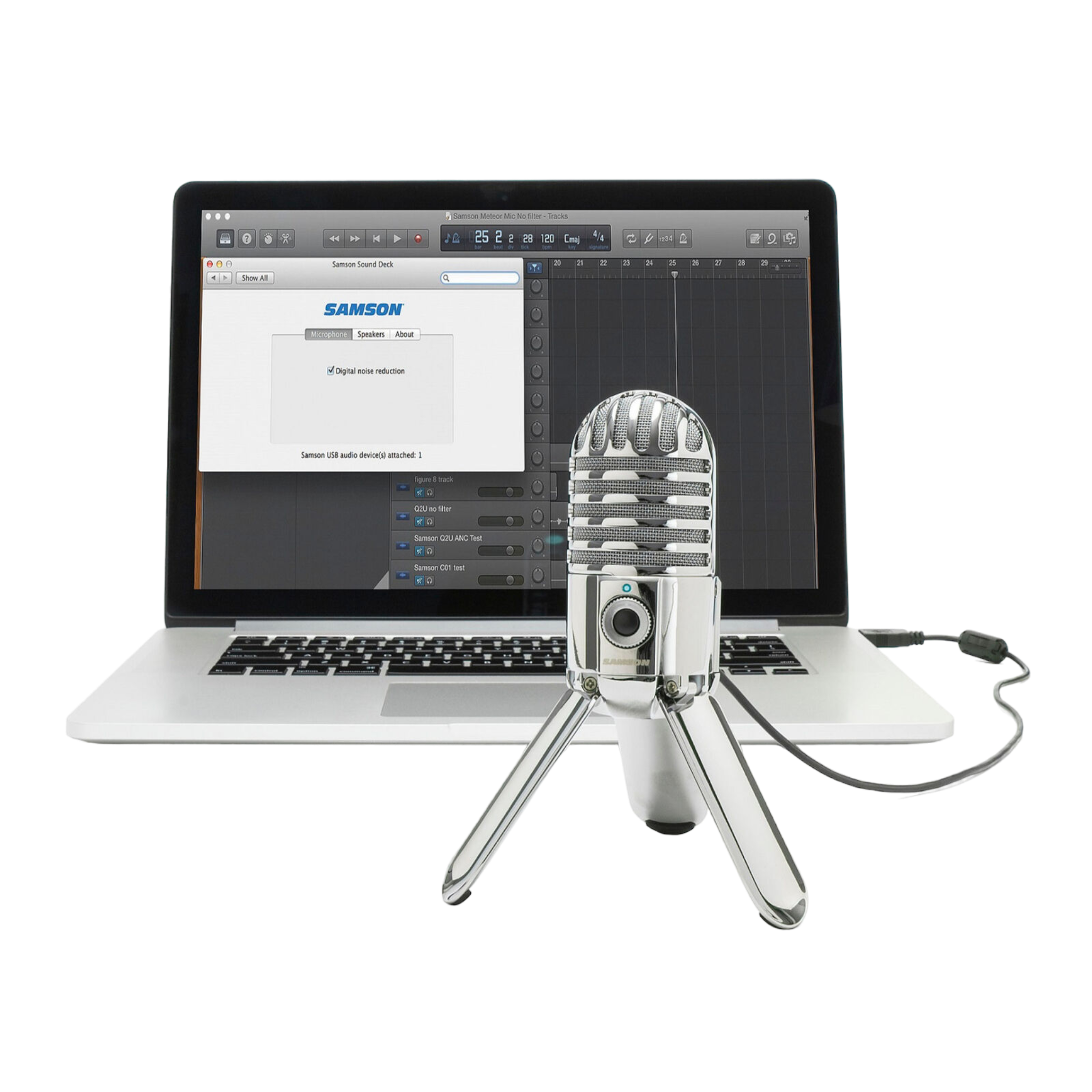 Samson Meteor Mic USB Studio Condenser Microphone - Silver - SAMTR - Pro-Distributing