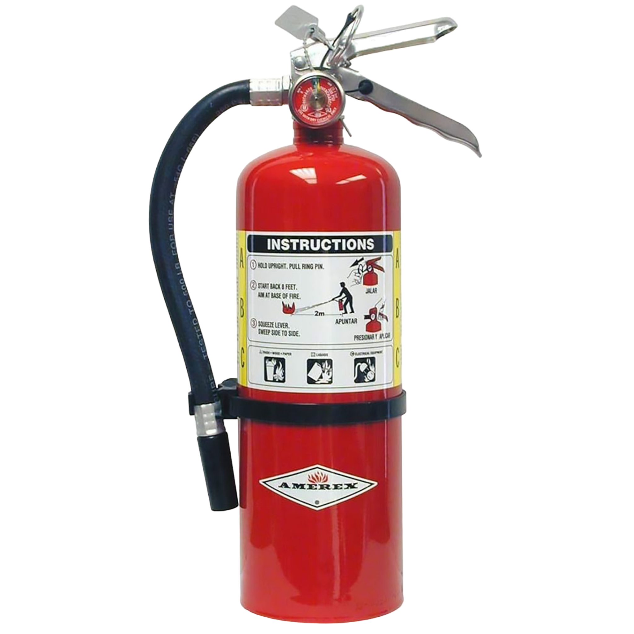 Amerex B402, 5lb ABC Dry Chemical Class A B C Fire Extinguisher, with Wall Bracket - Pro-Distributing