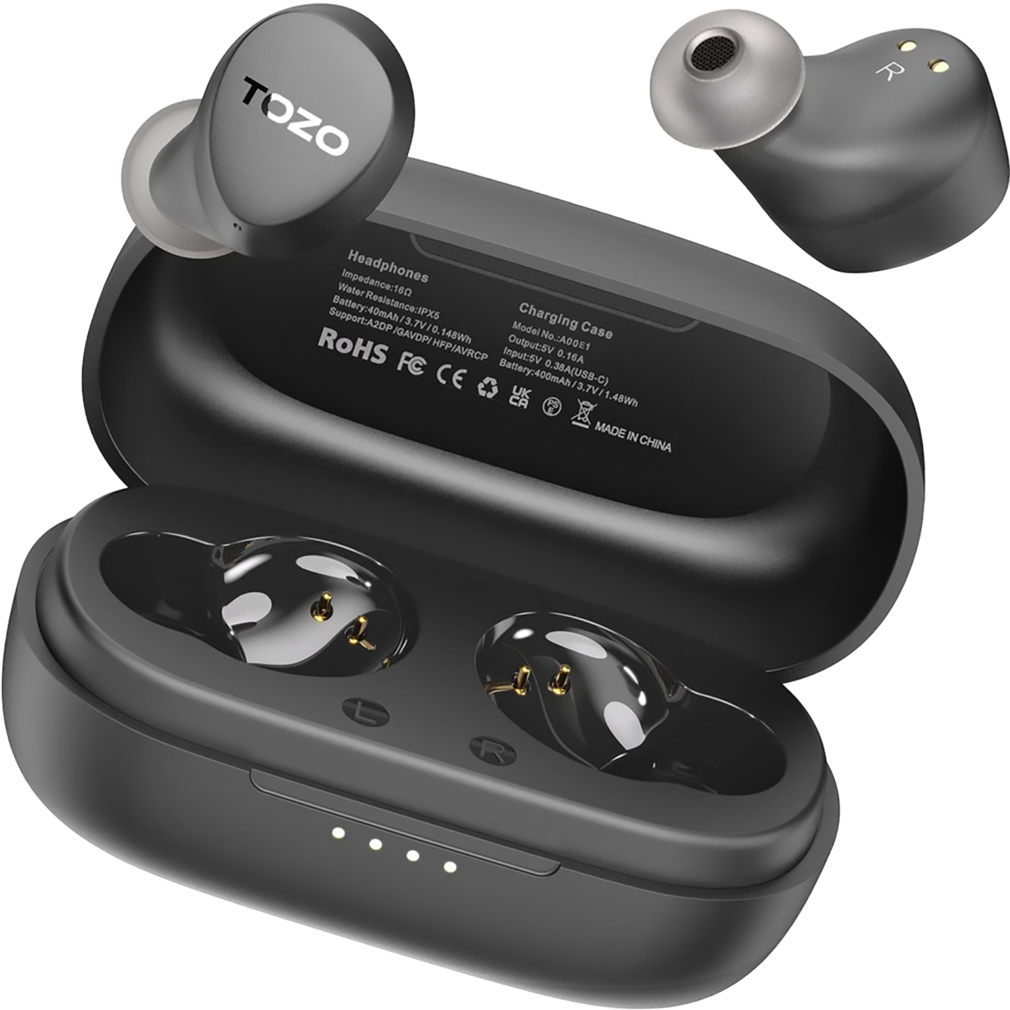 TOZO Agile Dots A00E1 Waterproof Bluetooth Wireless Earbuds with Charging Case - Pro-Distributing