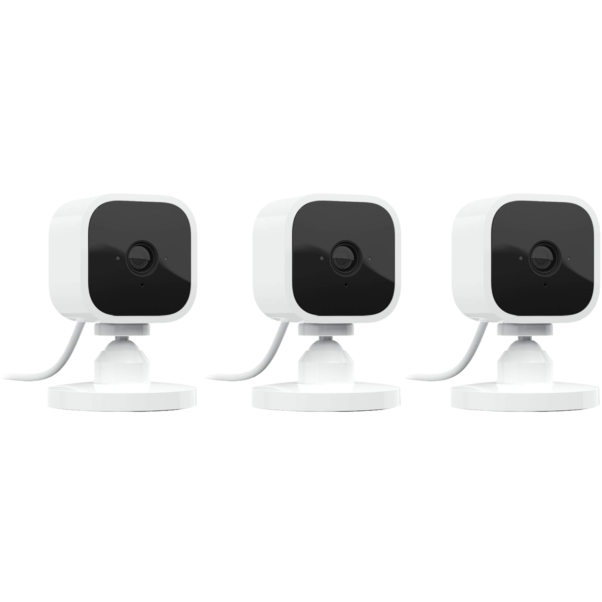 3 Pack Blink Mini Indoor 1080p Wi-Fi Security Camera with Motion Detection, Night Vision - White - Pro-Distributing