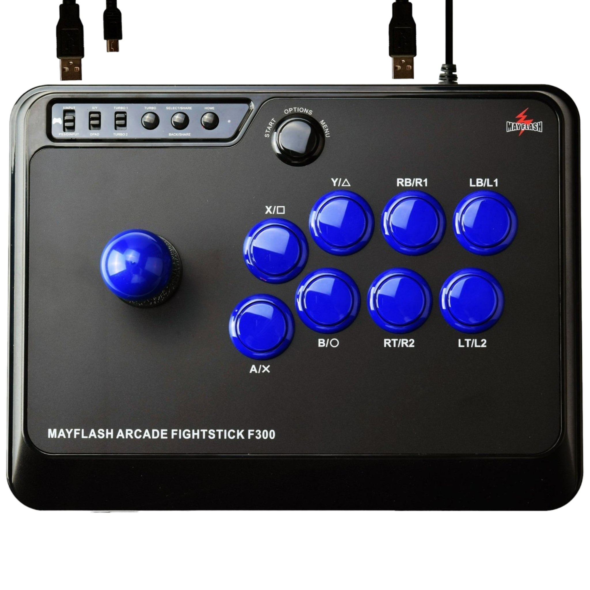 Mayflash F300 Arcade Fight Stick Joystick - blue - Pro-Distributing