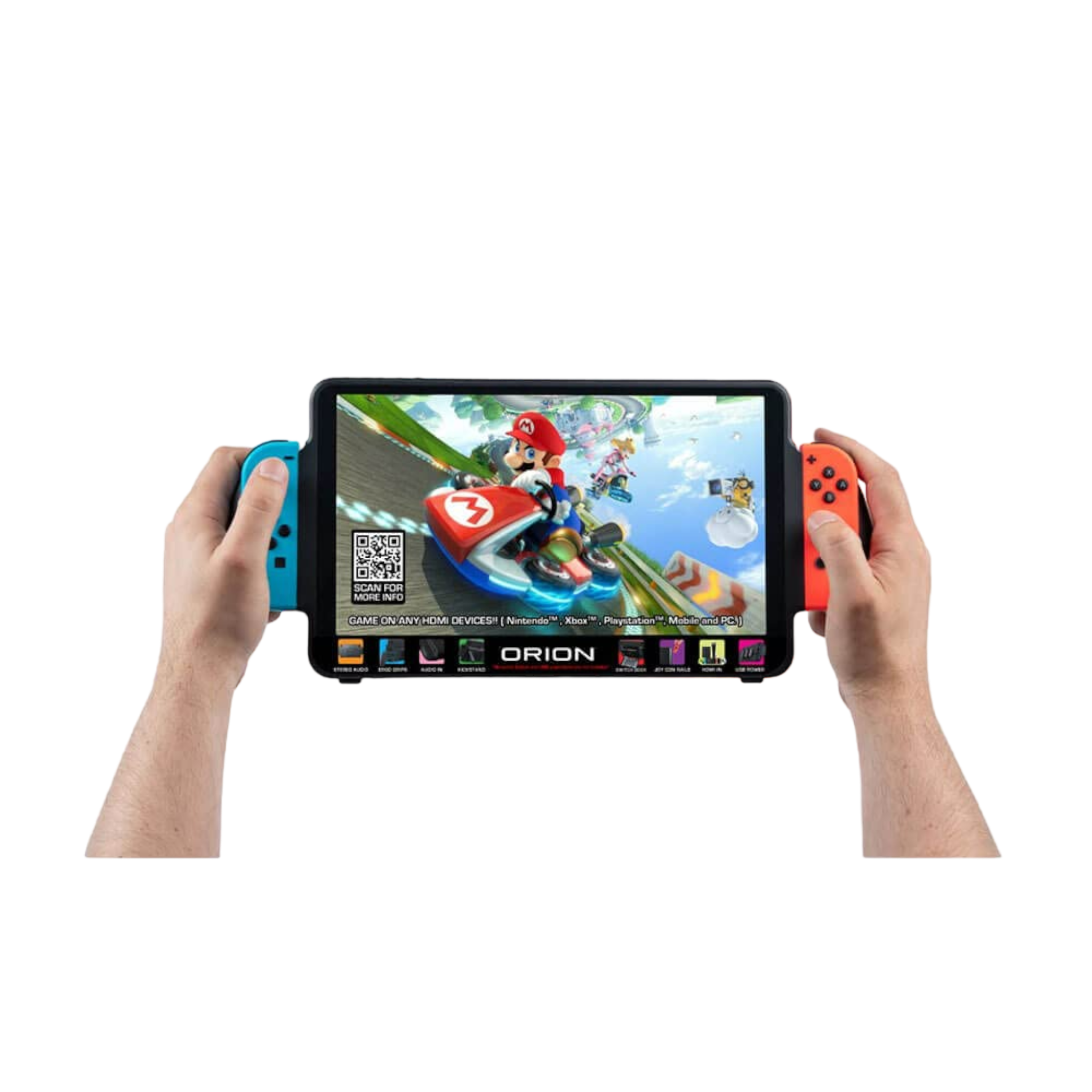Orion by Up-Switch fully integrated Nintendo Switch portable HD 11.6 inch IPS Monitor, with USB Type-C and HDMI in for PS5, XBOX, Laptop, Smartphone - Pro-Distributing