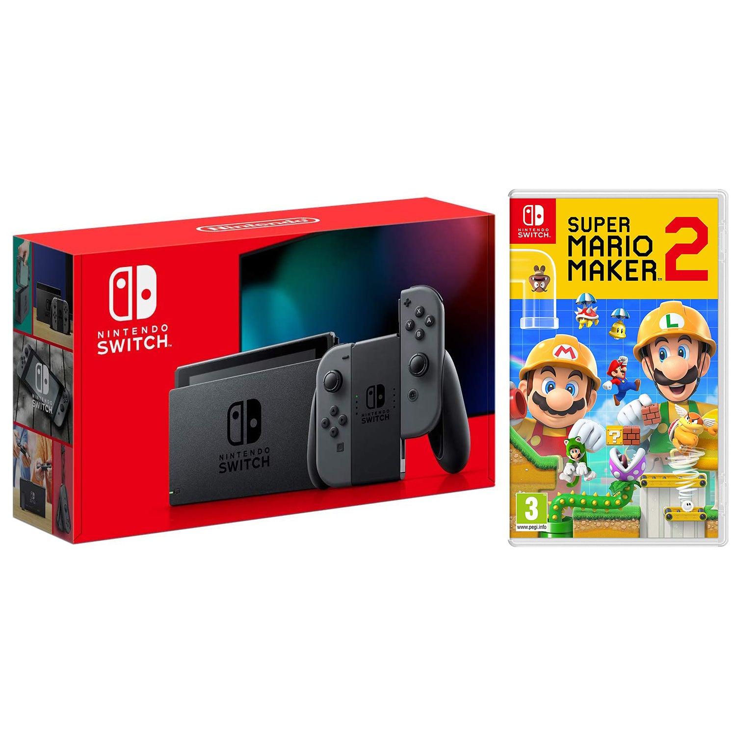 Nintendo Switch 32GB Console - Neon Joy-Con - New Version with Mario Maker 2 Bundle - Pro-Distributing