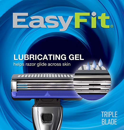 Personna EasyFit Mach3 Compatible Refill Razor Blade Cartridges – Compatible with all Mach 3 razors – Triple Coated Razor Blade Edges For A Smooth Shave - 5 Count - Pro-Distributing