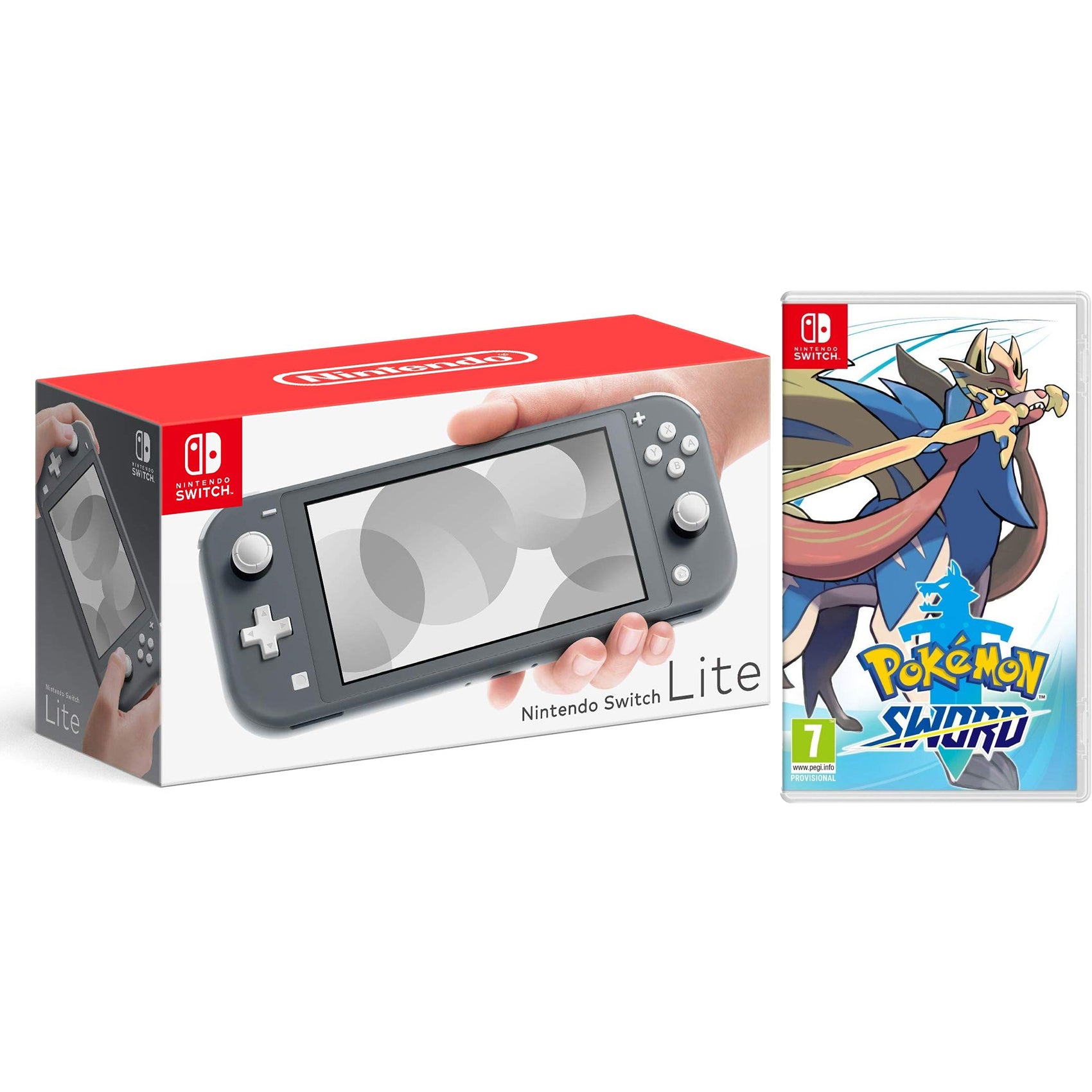 Nintendo Switch Lite 32GB Gray and Pokemon Sword Bundle - Pro-Distributing
