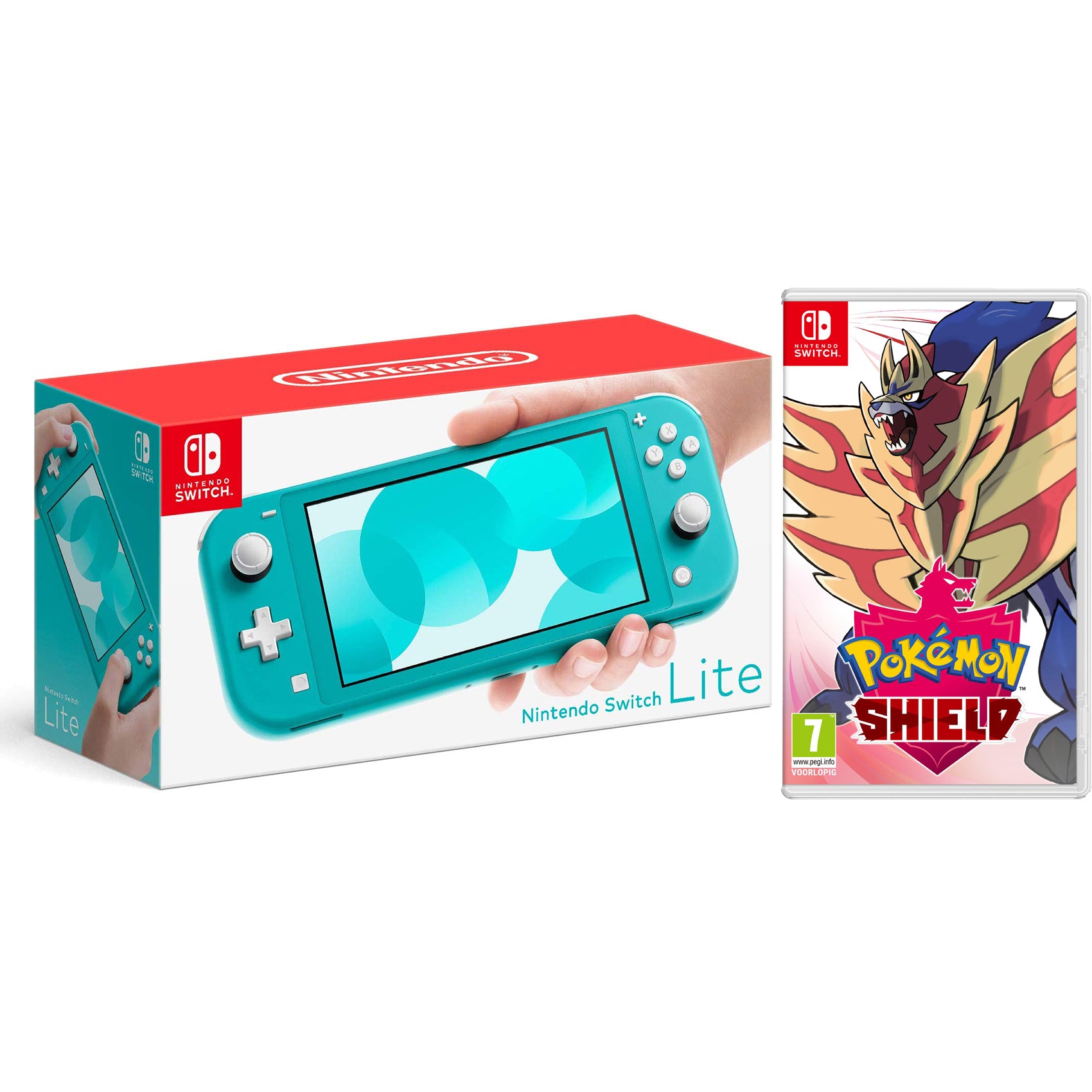 Nintendo Switch Lite 32GB Turquoise and Pokemon Shield Bundle freeshipping - Pro-Distributing
