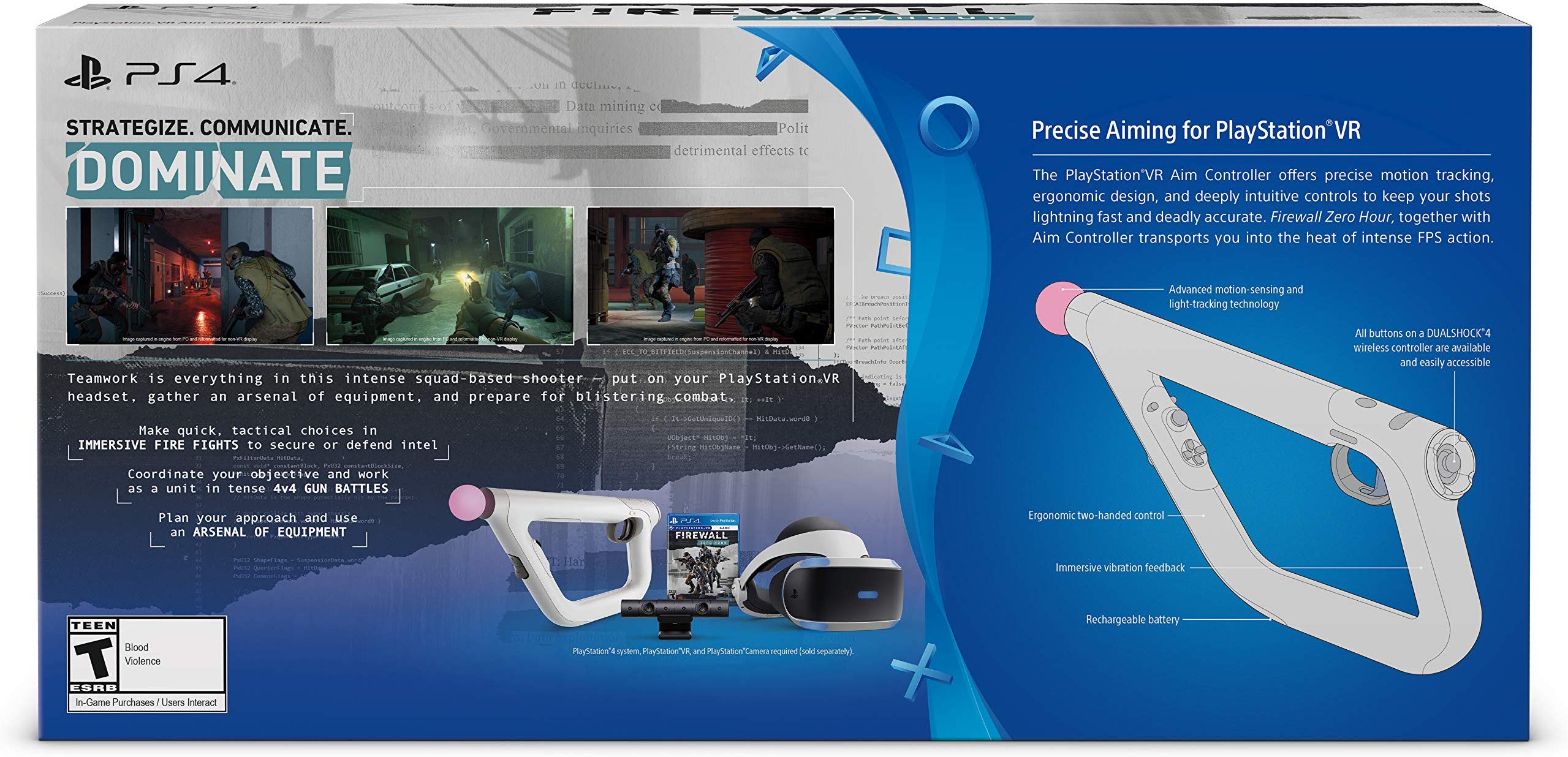 Sony PlayStation VR PSVR Aim Controller Firewall Zero Hour Bundle freeshipping - Pro-Distributing