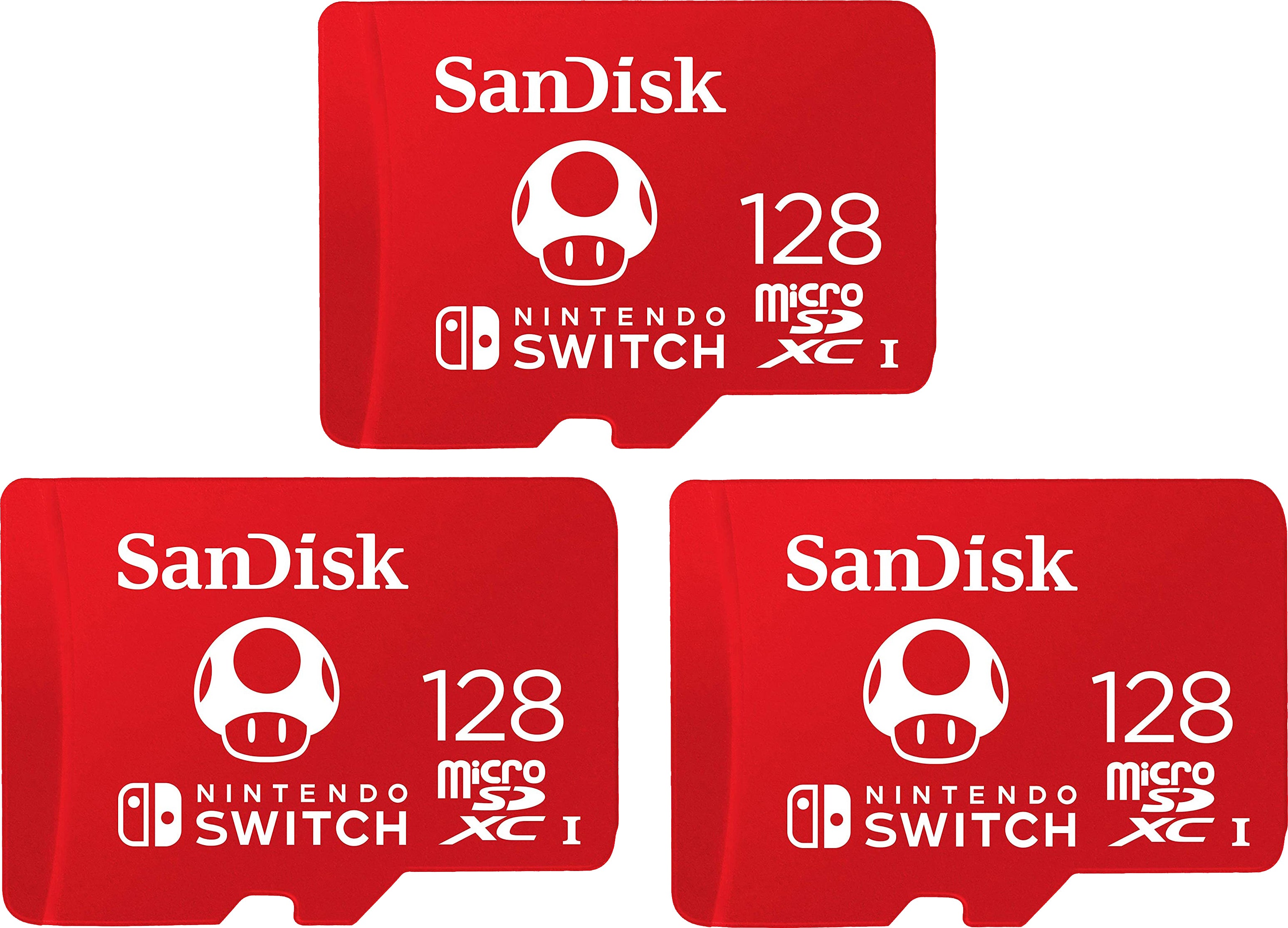 3 Pack SanDisk 128GB microSDXC UHS-I-Memory-Card for Nintendo-Switch - SDSQXAO-128G-GNCZN - Pro-Distributing