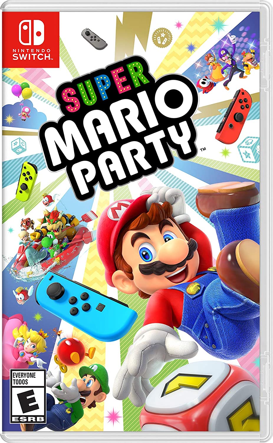 Nintendo Switch OLED Console White with Super Mario Party and Screen Cleaning Cloth - Pro-Distributing