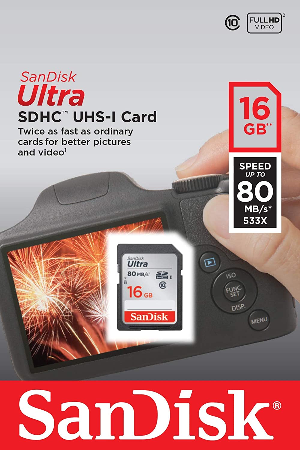 2-Pack SanDisk Ultra 16GB Class 10 SDHC UHS-I Memory Card with SanDisk Micro SD to SD Adapter and microSD Reader - Pro-Distributing