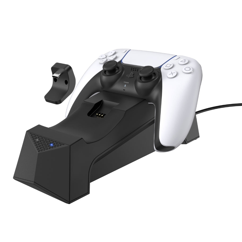 Sony PlayStation 5 DualSense Wireless Controller with Dual Charging Dock Station Bundle - Midnight Black - Pro-Distributing