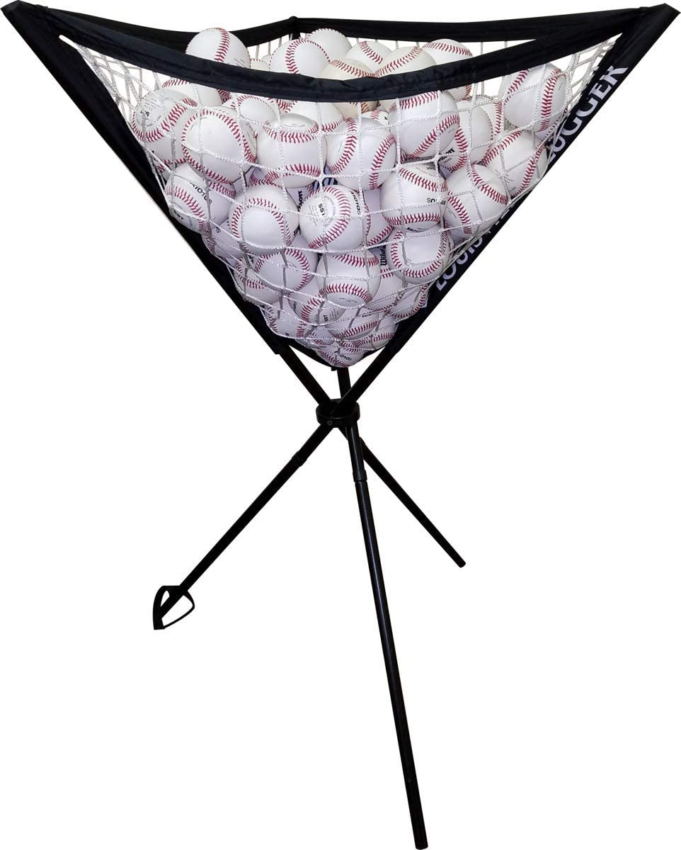 Louisville Slugger UPM 55 Blue Flame Pro Pitching Machine, Ball Caddy and Heater Sports 12-Pack Weighted Pitching Machine Baseballs Bundle - Pro-Distributing