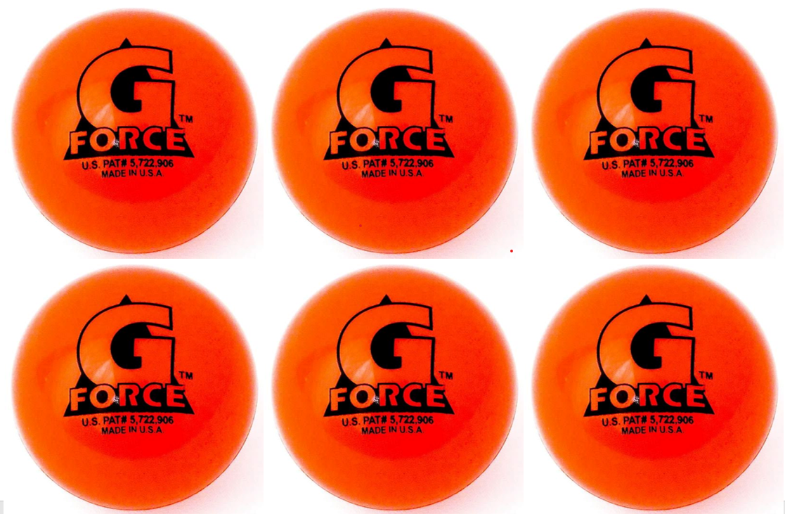 Mylec Liquid Filled G-Force Orange Warm Weather Street,Dek,Roller Hockey 6 Balls - Pro-Distributing