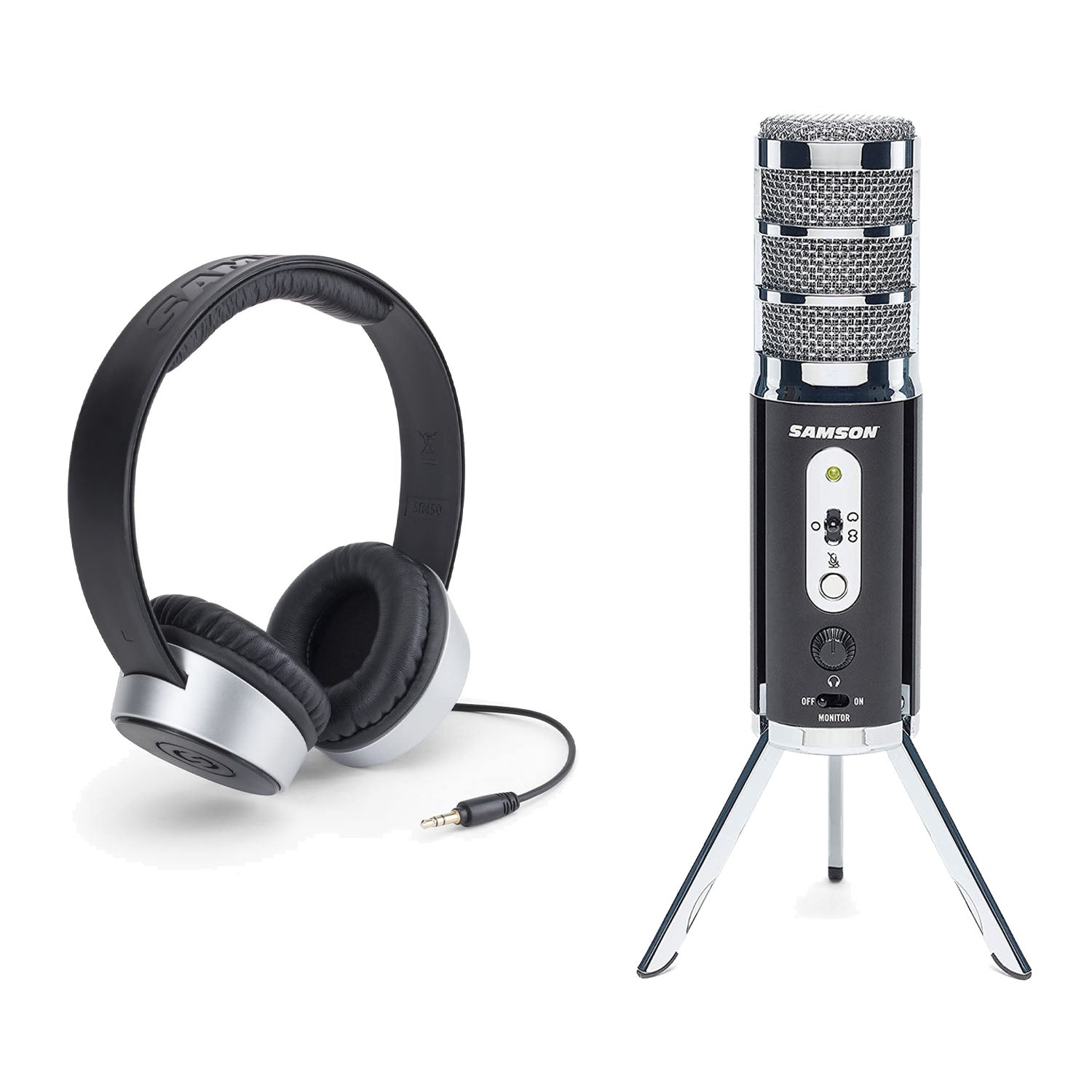 Samson Satellite Broadcast Microphone SR450 Closed Back Headphones Bundle - Pro-Distributing