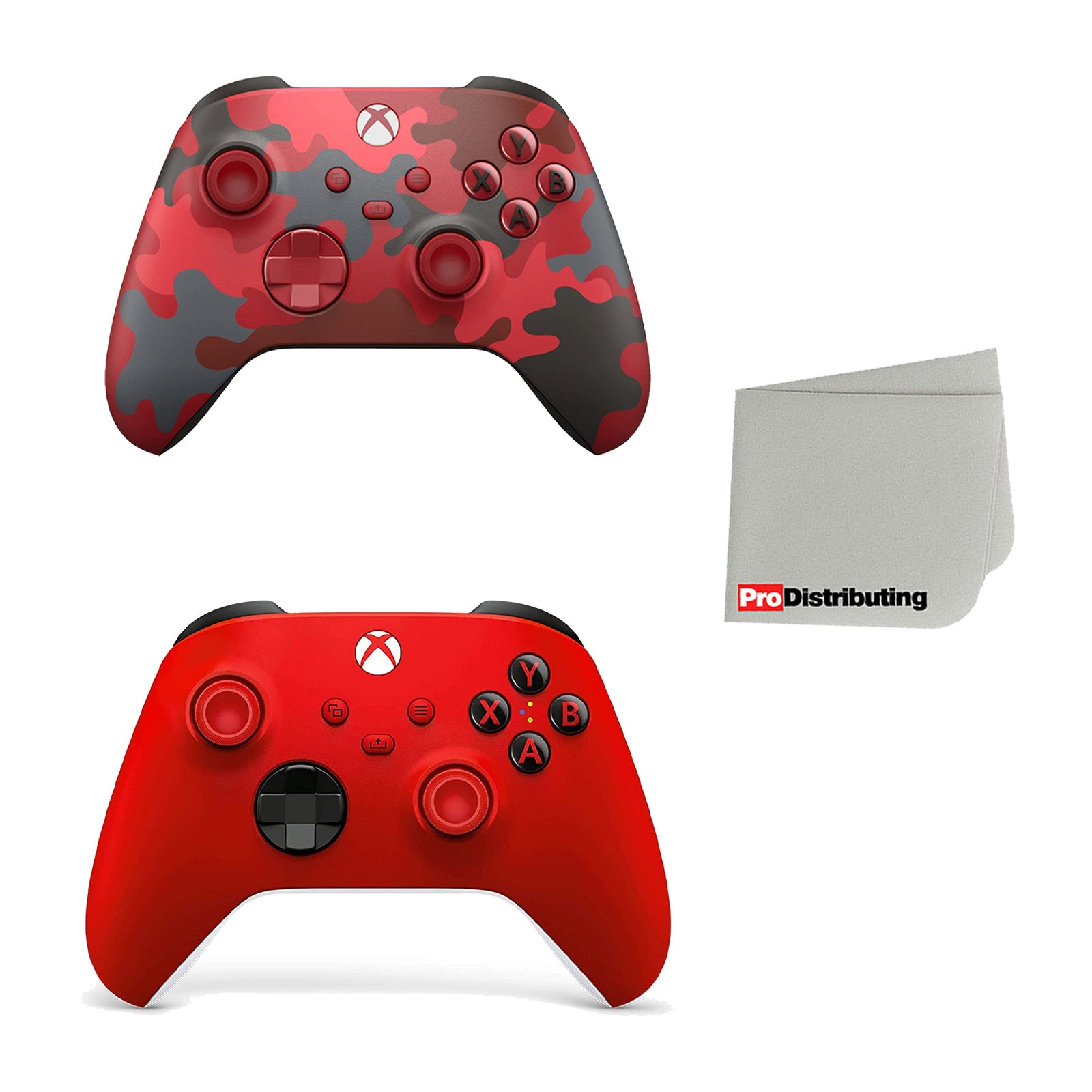 Microsoft Xbox Series Pulse Red Wireless Controller and Daystrike Camo Wireless Controller Bundle - Pro-Distributing